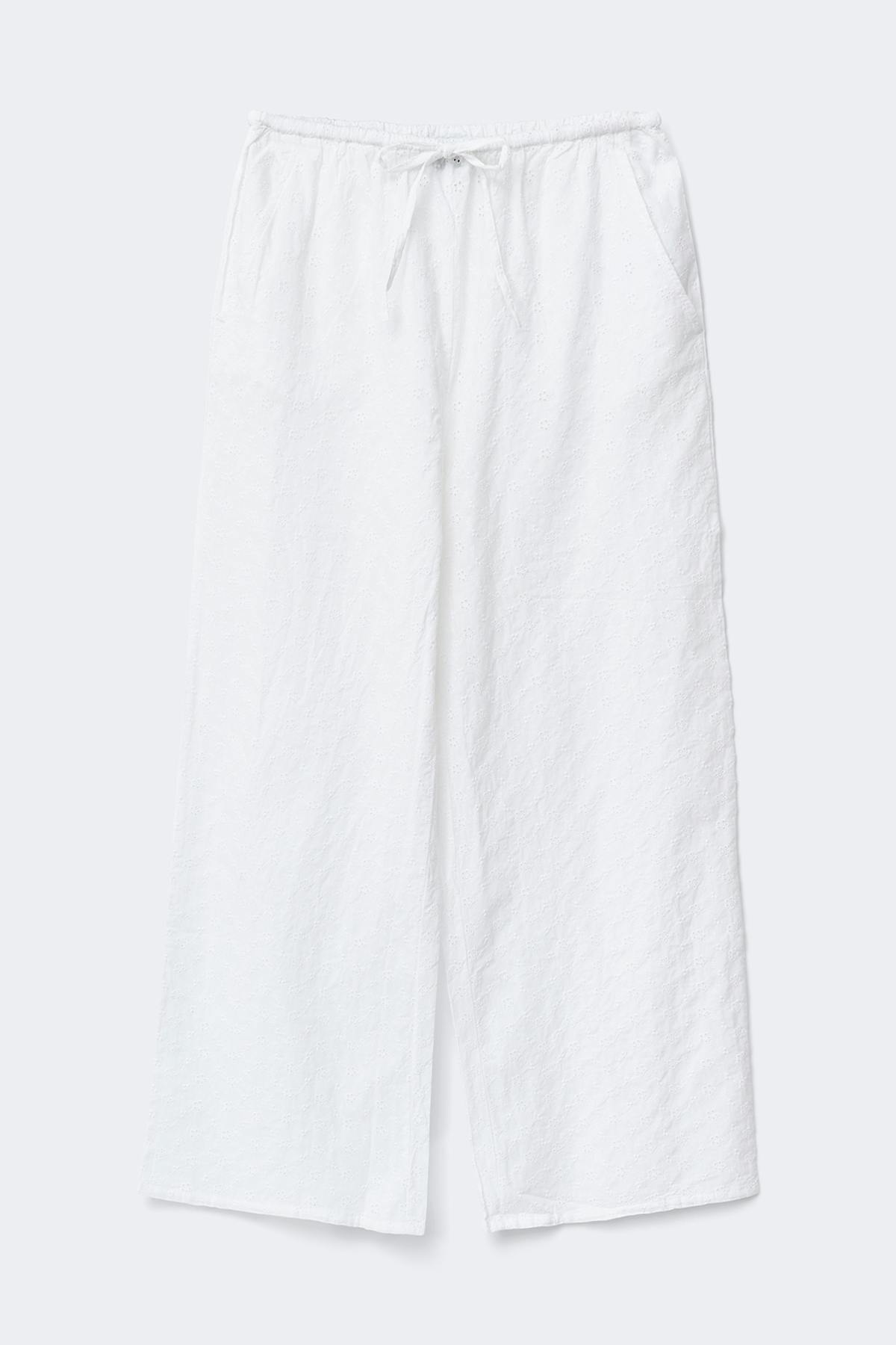 Broderie anglaise trousers