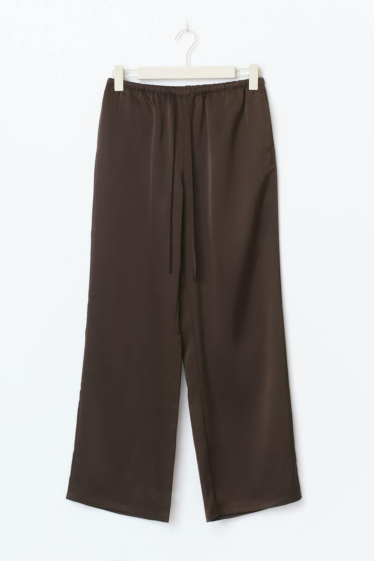 Drawstring satin trousers