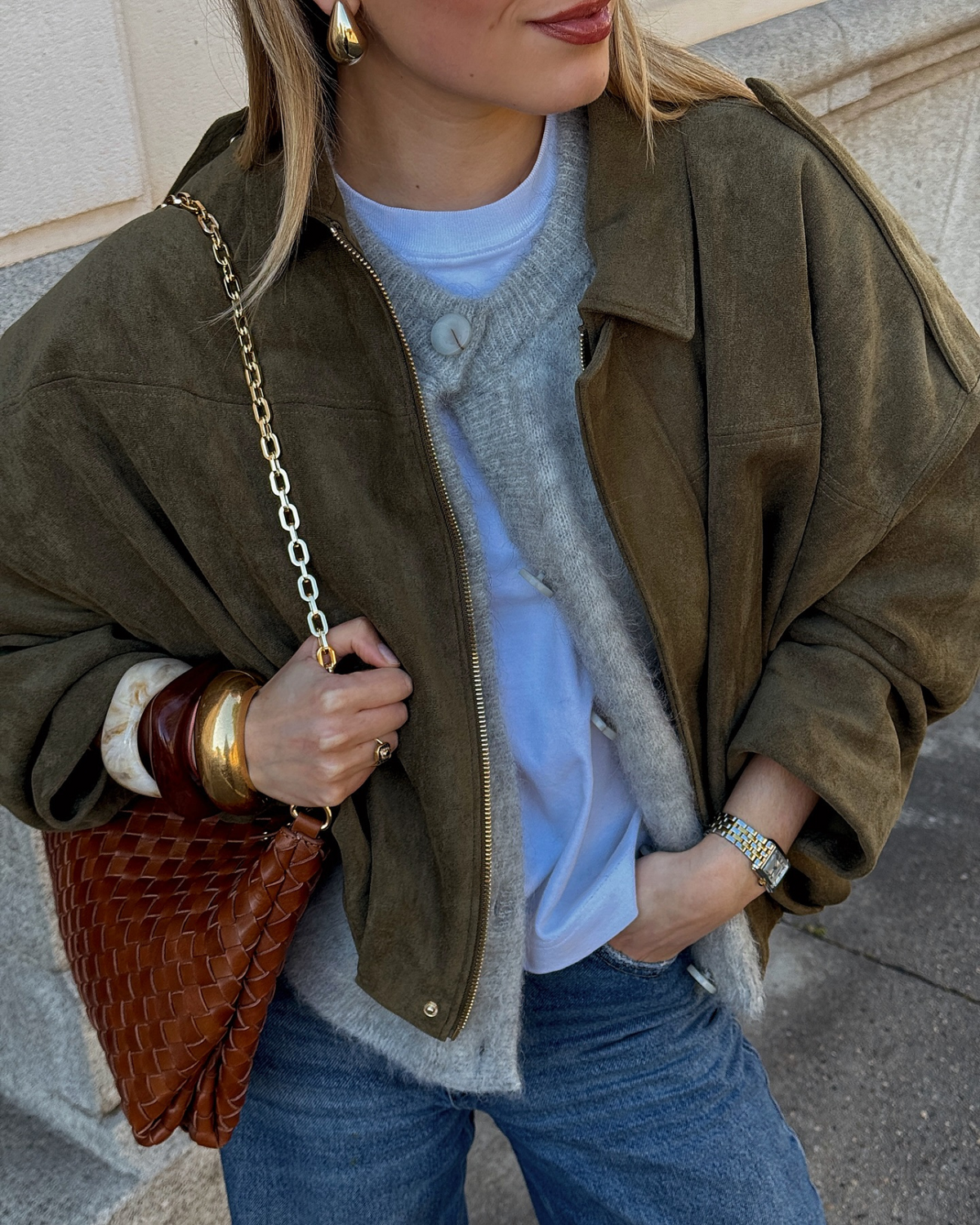 Maven Suede Bomber Jacket