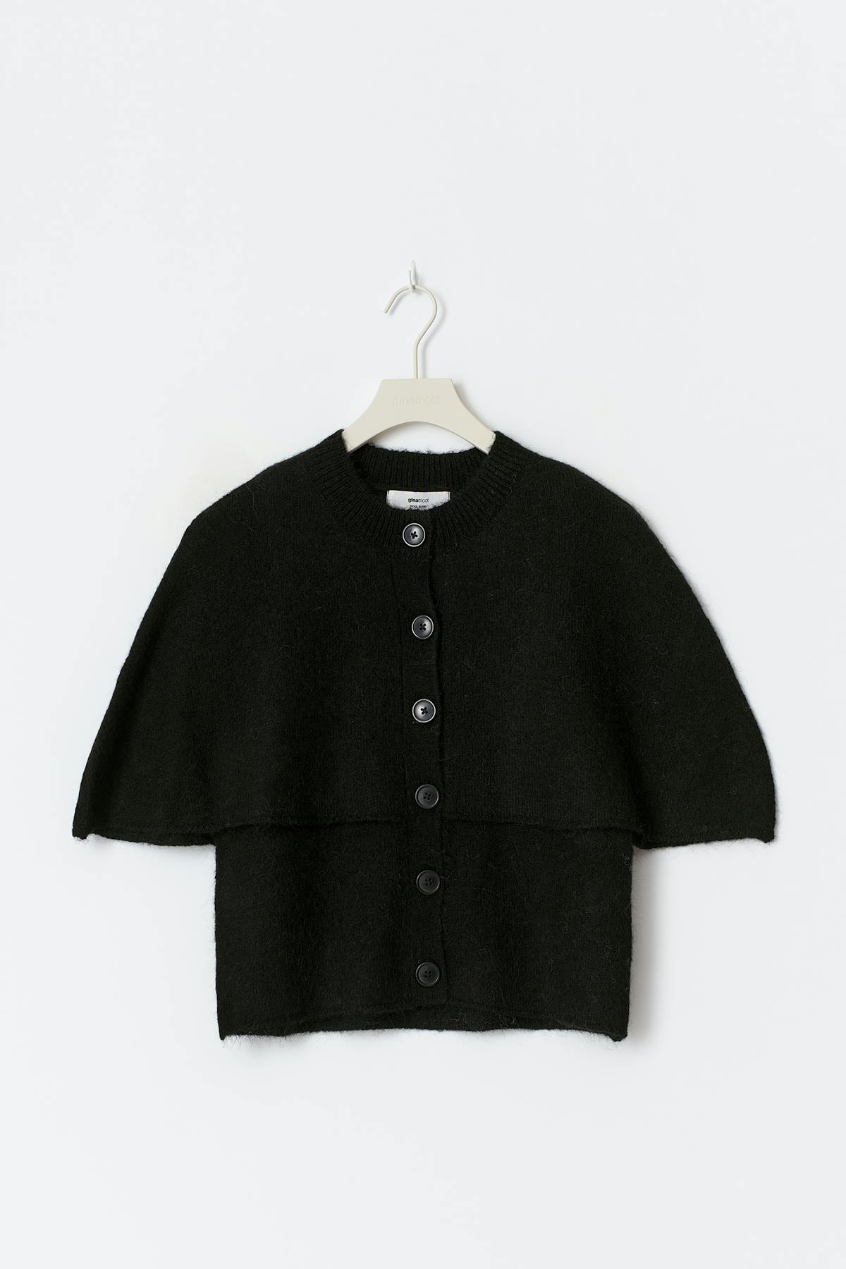 Knitted cape cardigan