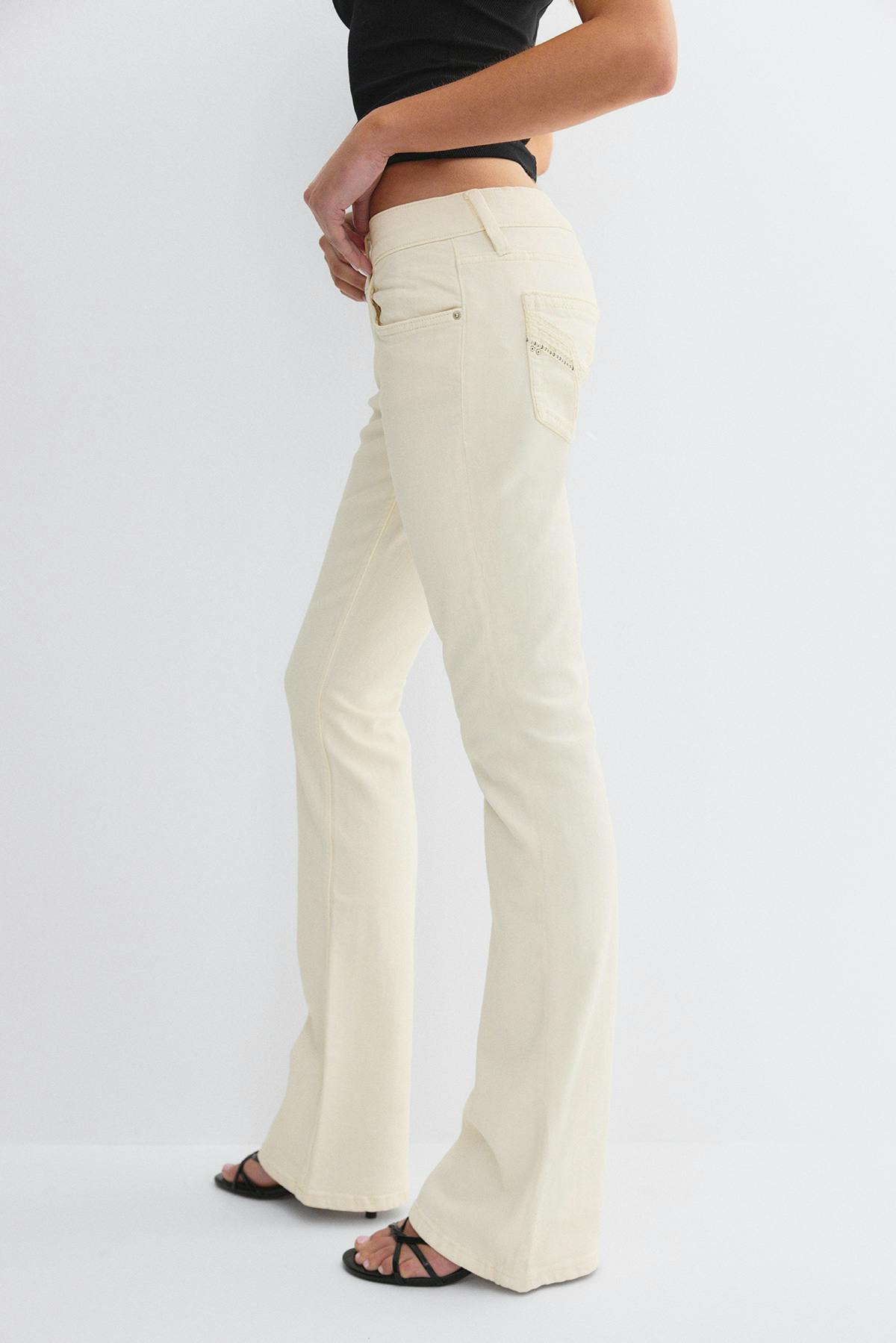 Ultra low bootcut jeans