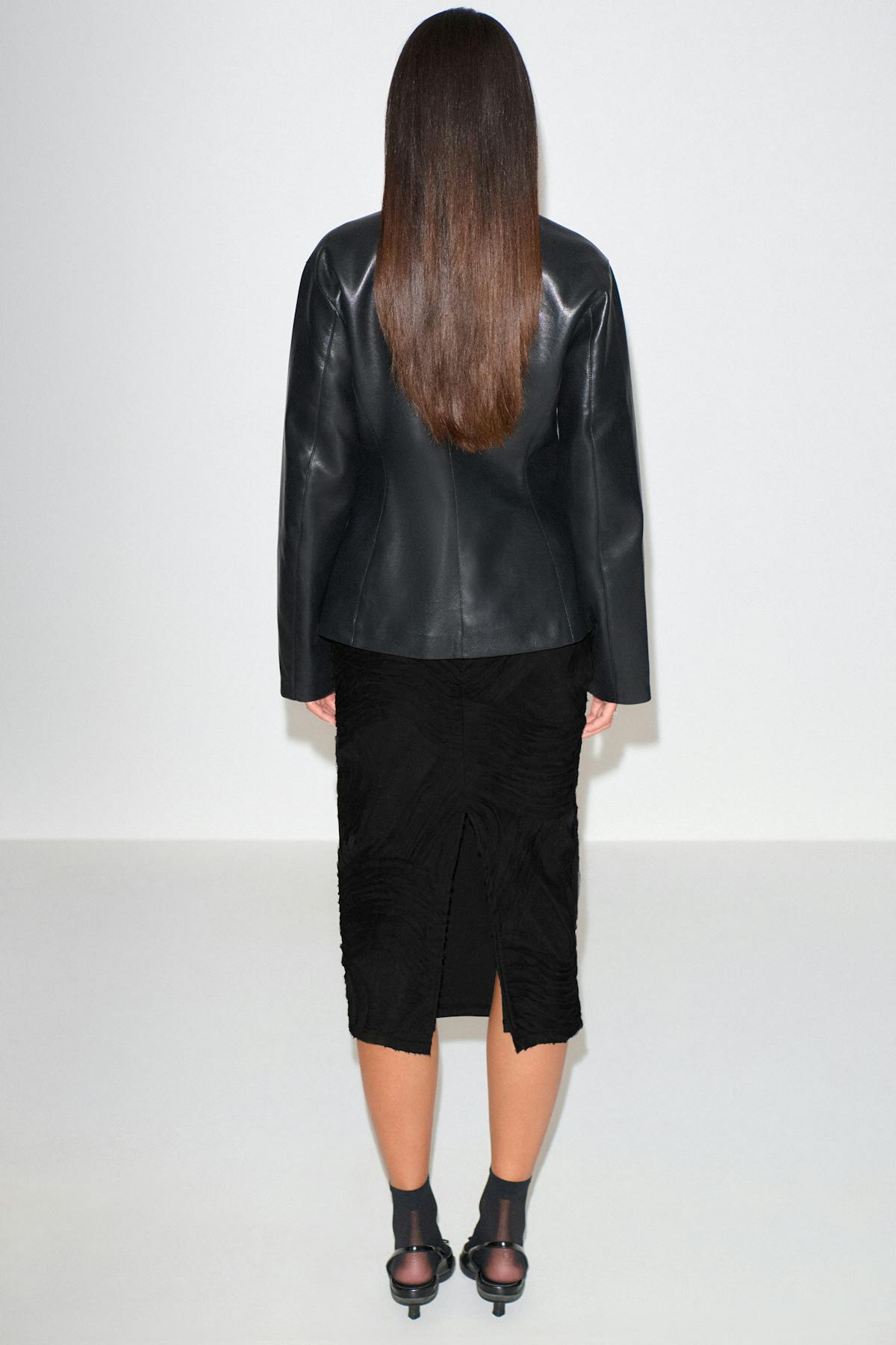 Structured midi skirt