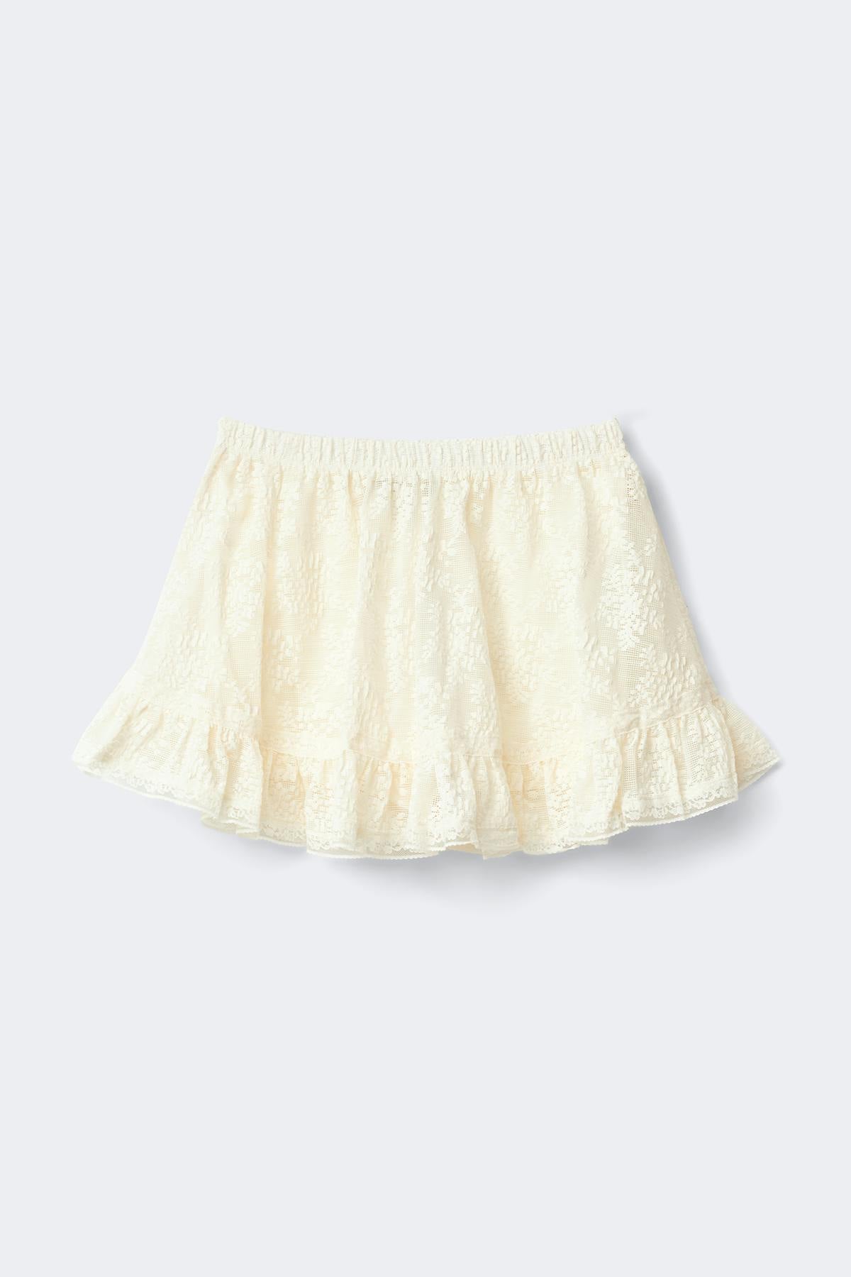 Lace mini skirt