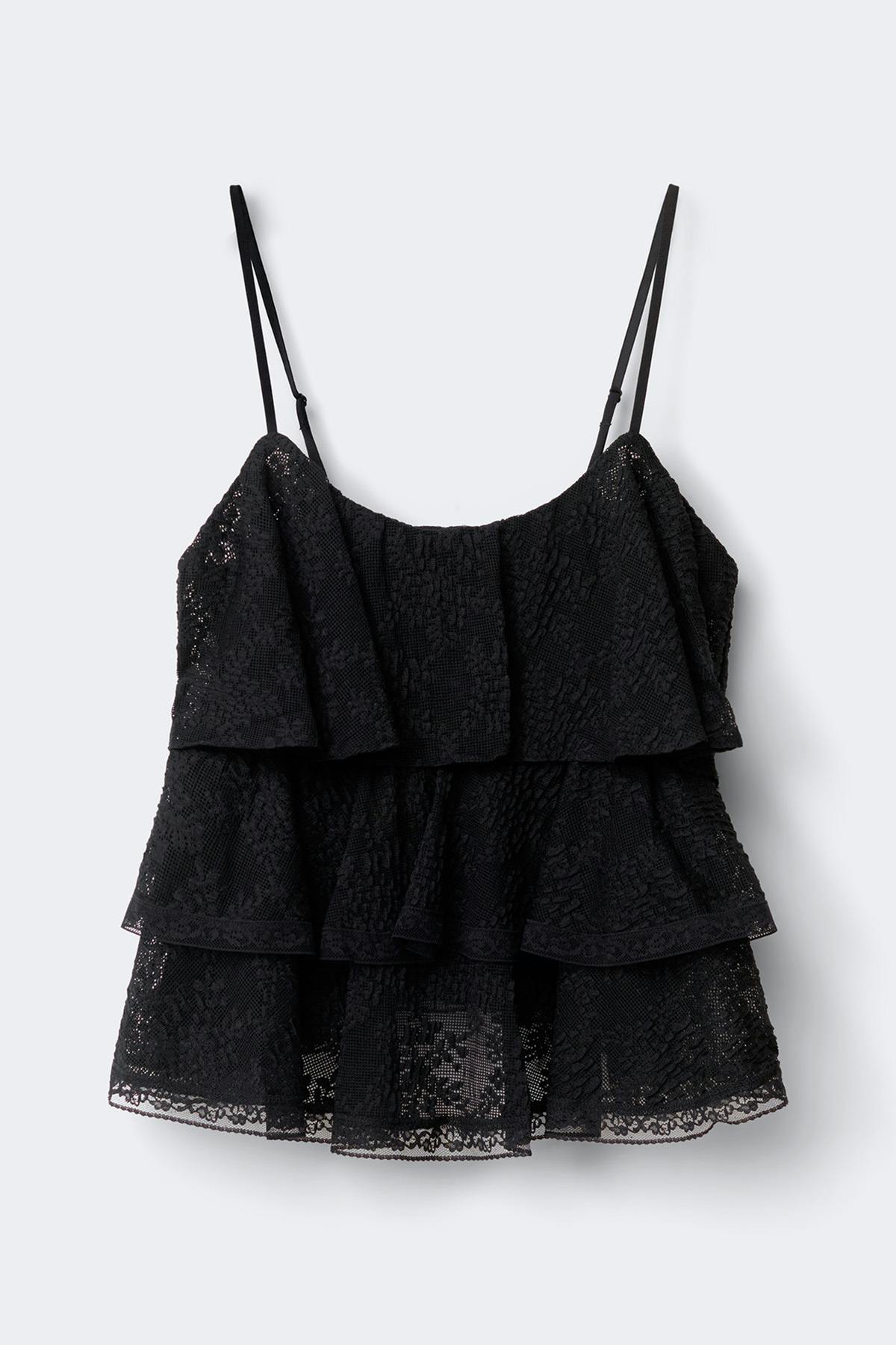 Lace frill singlet