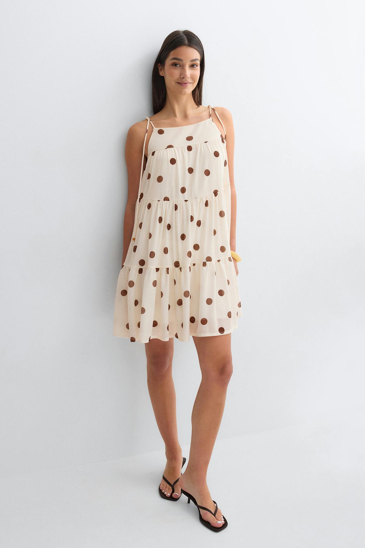 Flowy strap detail dress