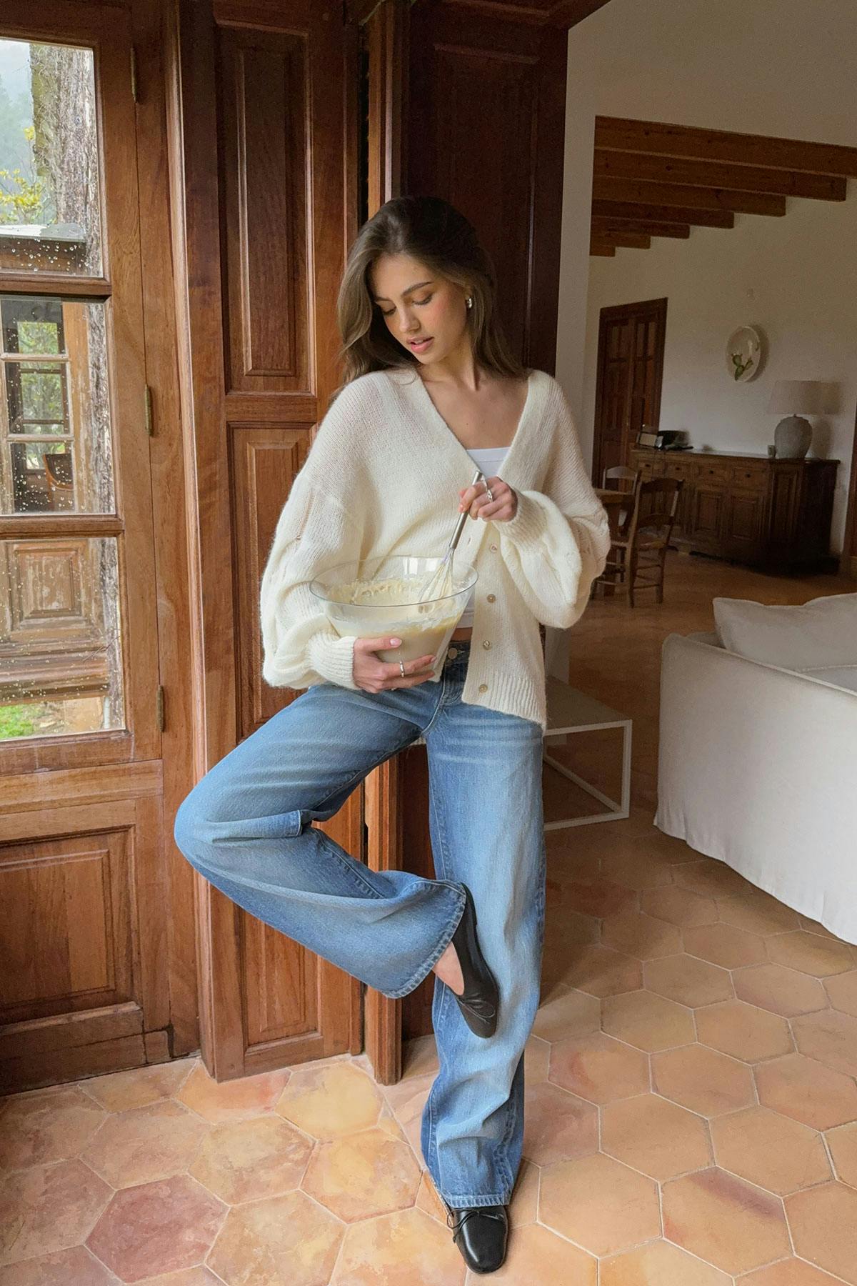 Chunky knitted cardigan