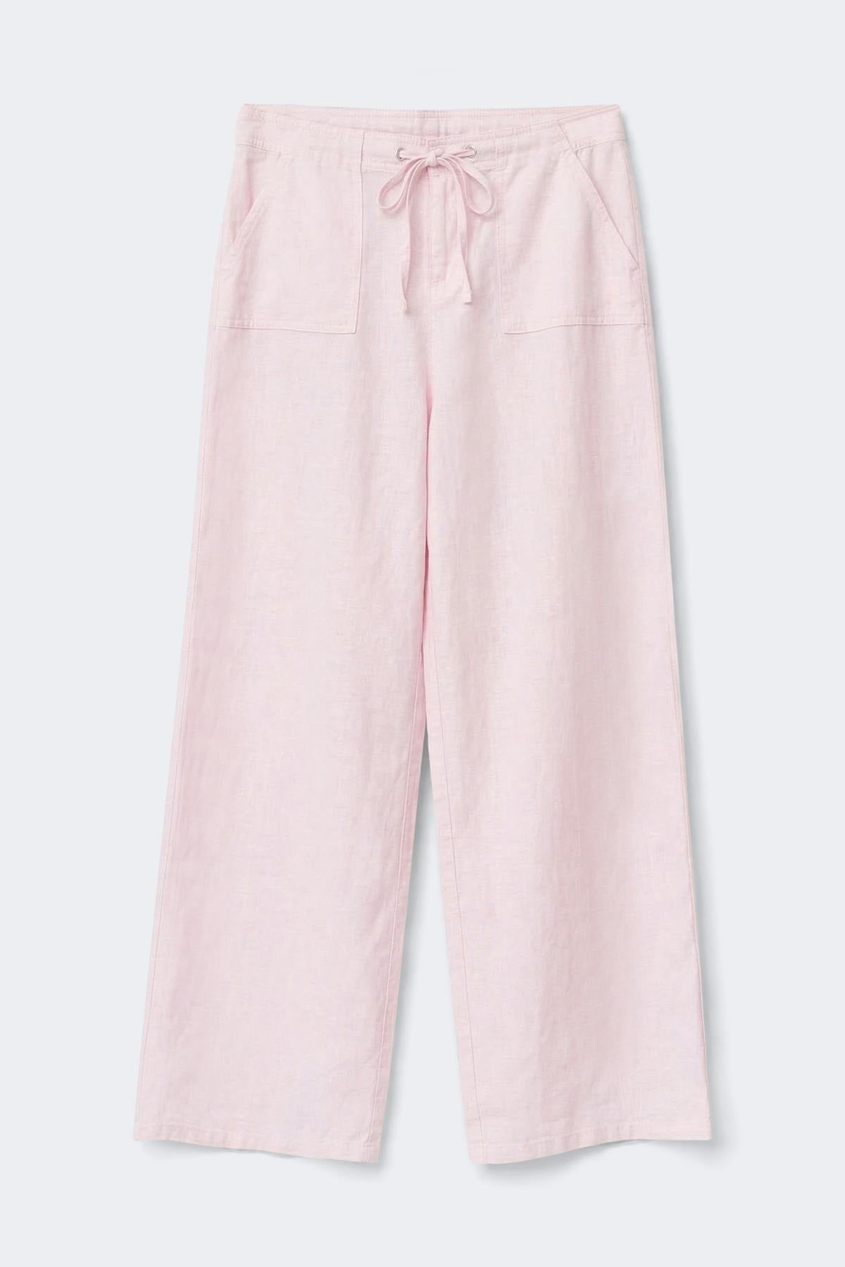 Linen blend trousers