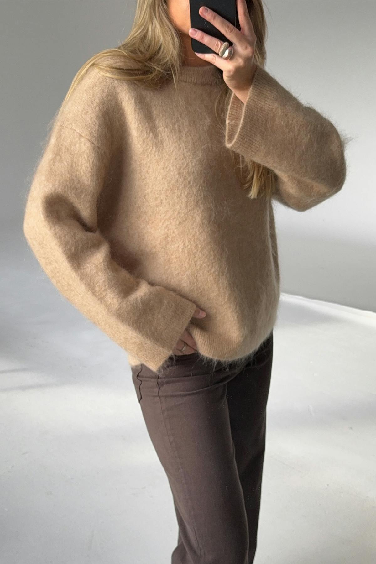 Mohair knitted sweater