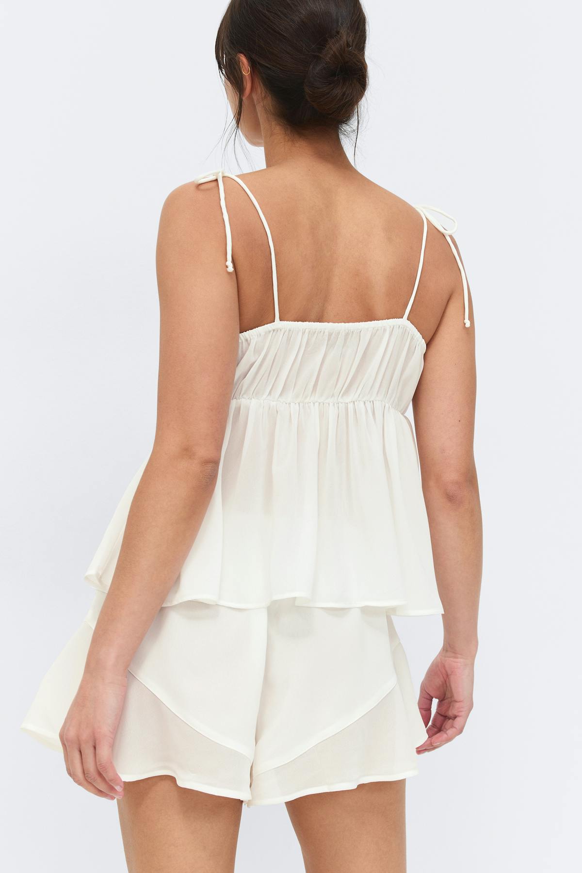 Chiffon loungewear shorts