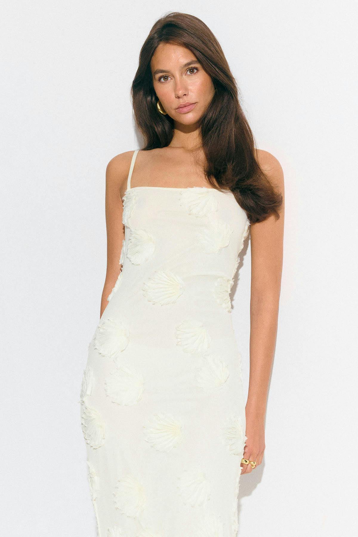 Embroidery maxi dress