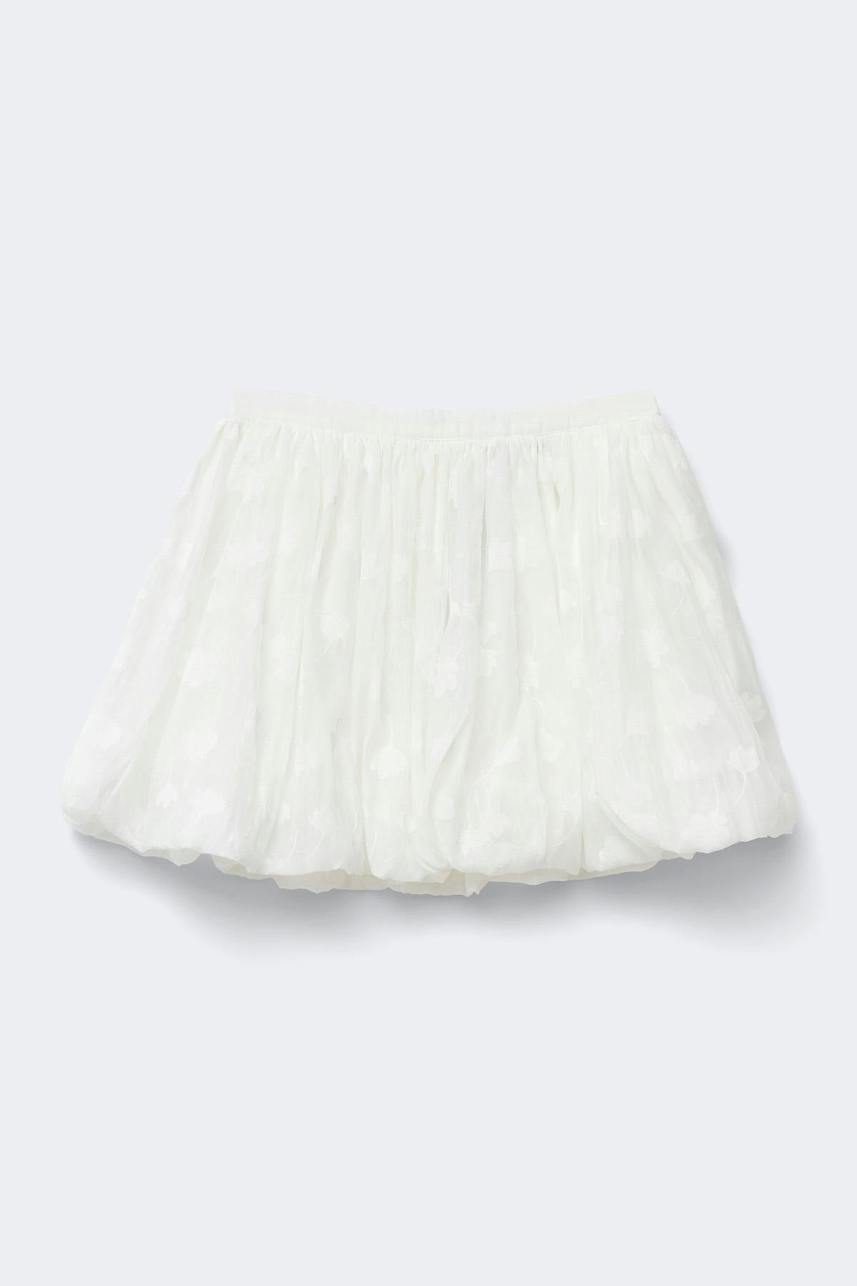 Floral bubble mini skirt
