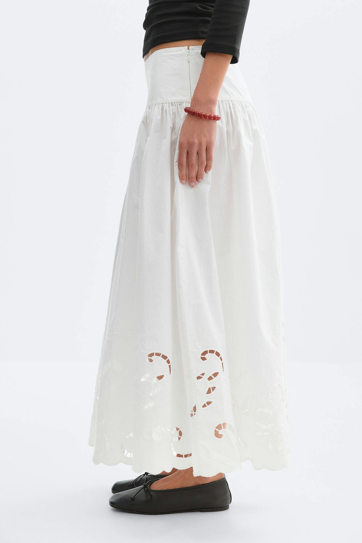 Poplin skirt