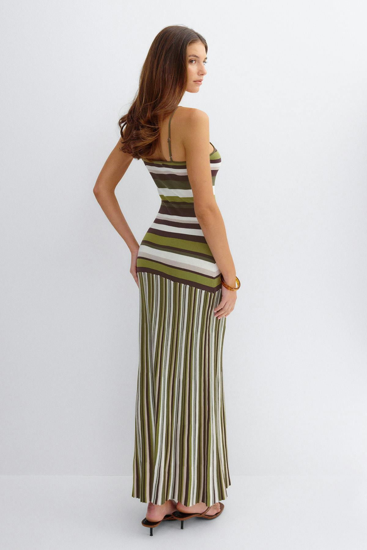 Multistripe knitted dress