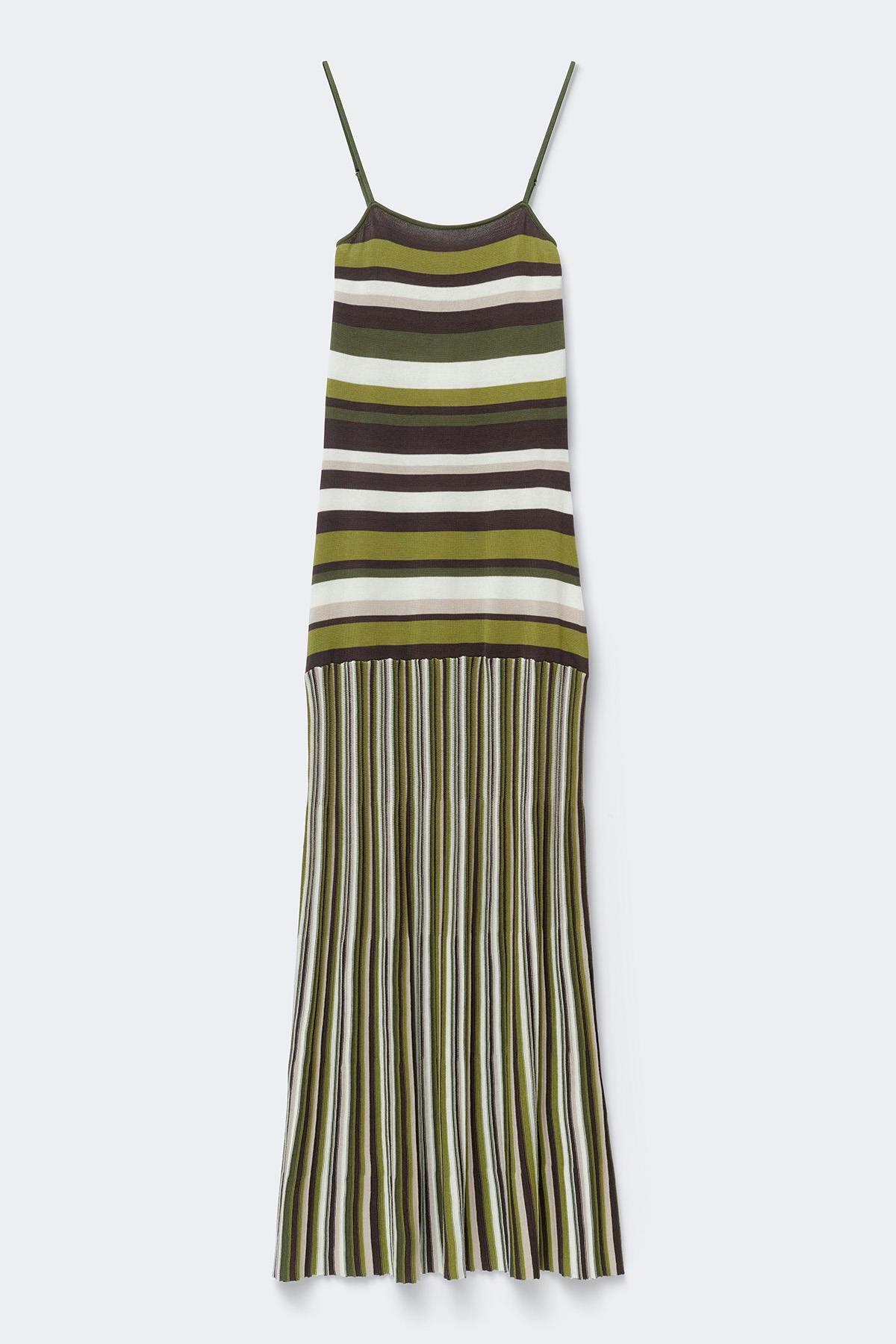 Multistripe knitted dress