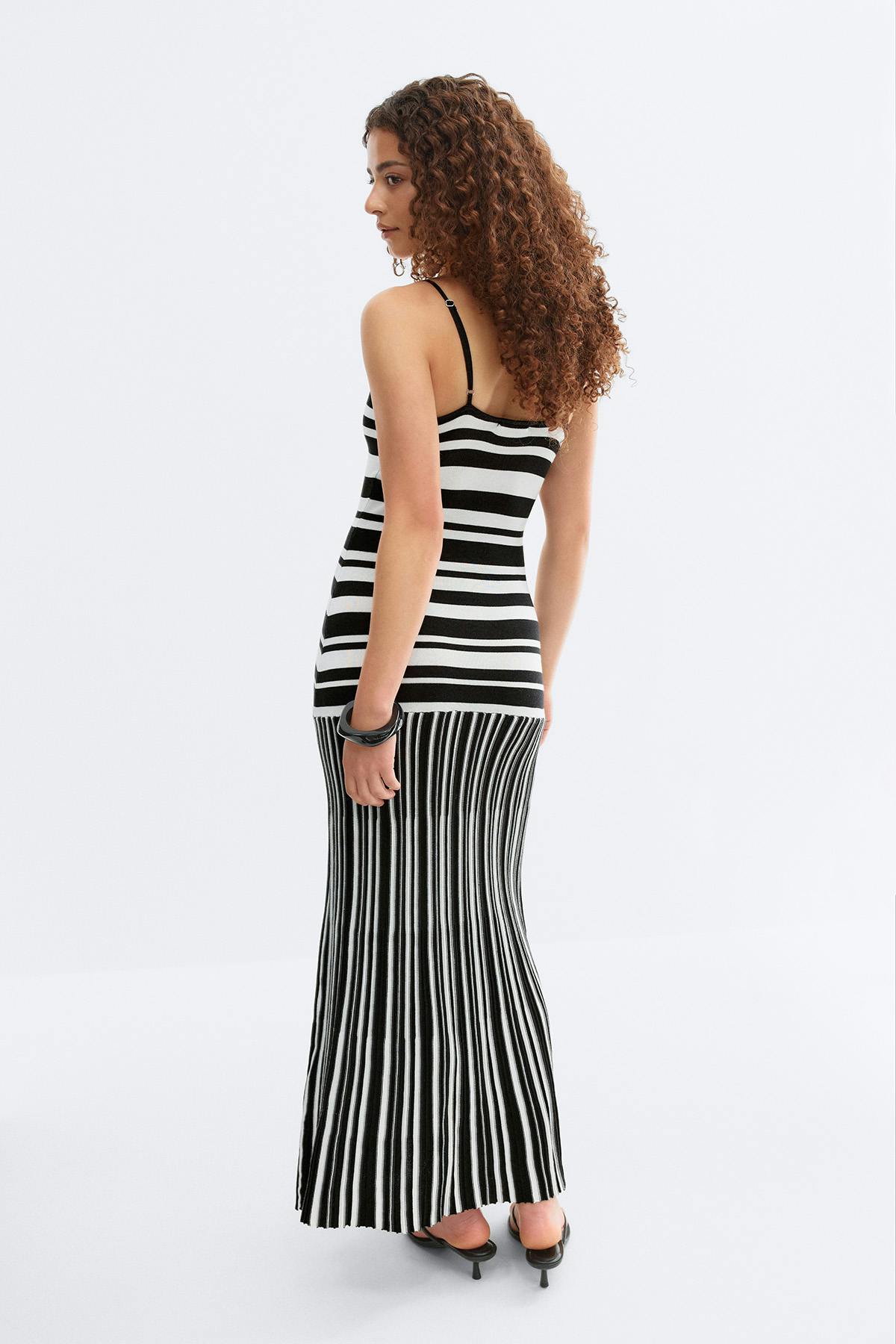 Multistripe knitted dress
