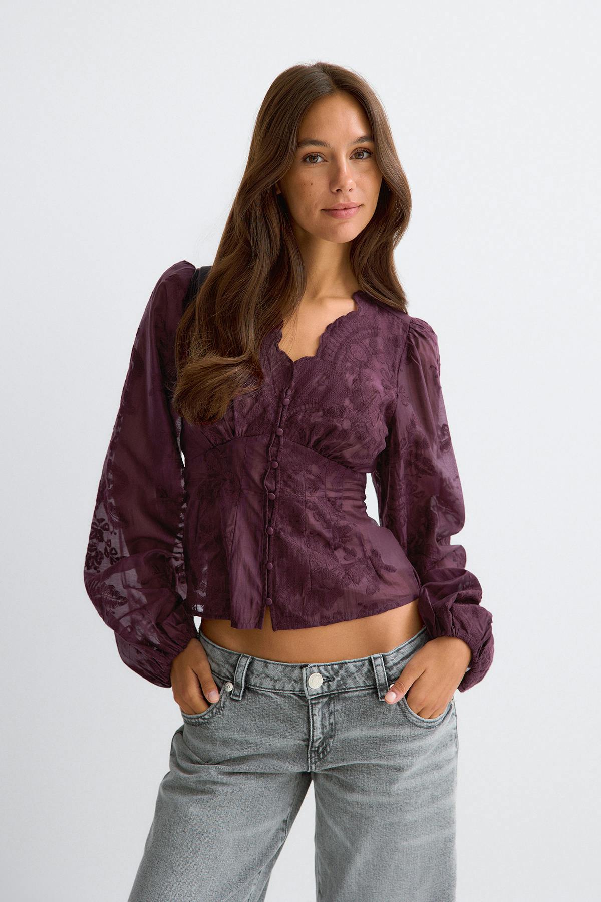 Shaped blouse