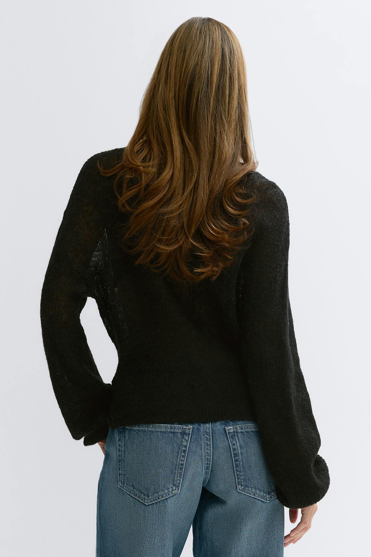 Knitted sheer cardigan