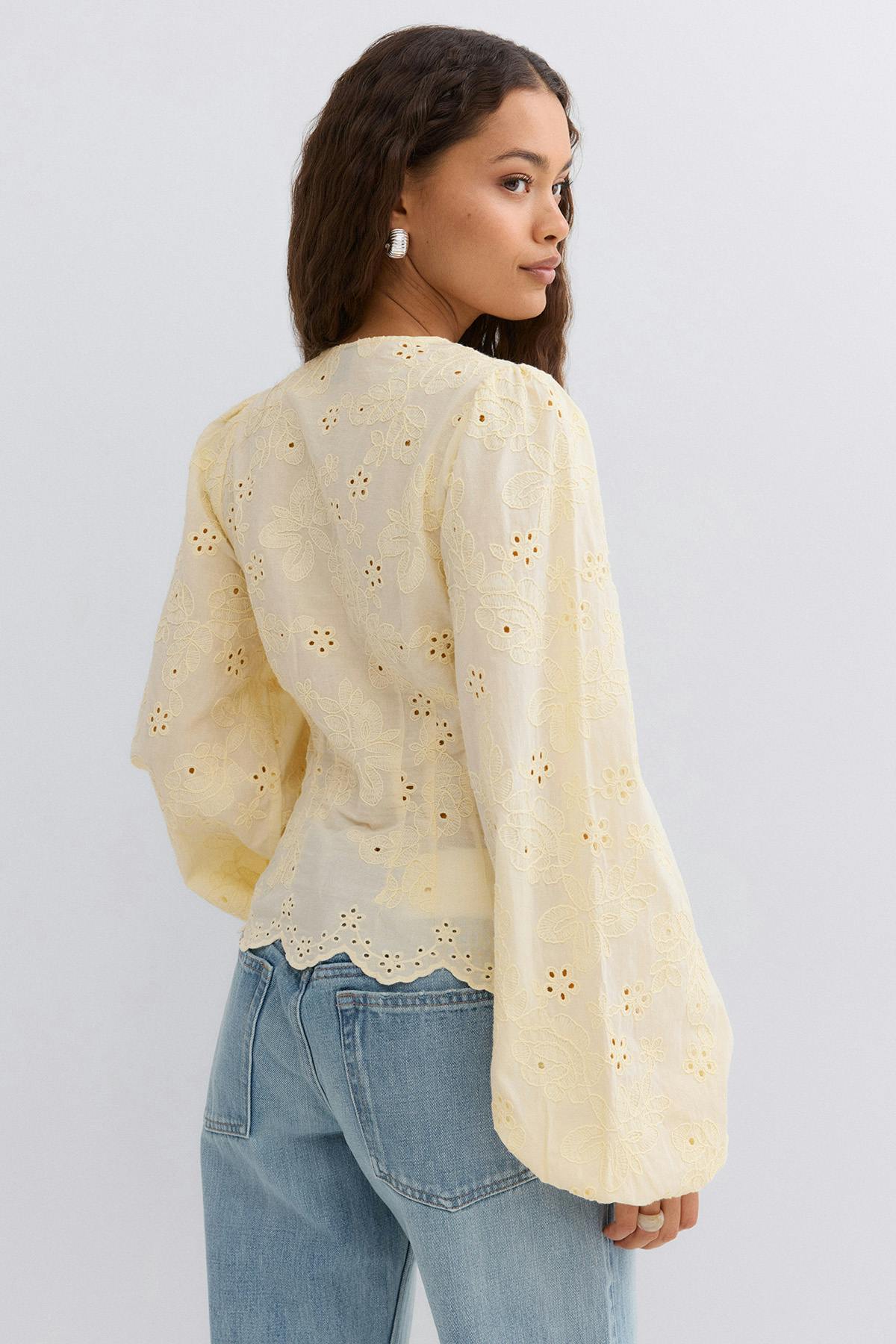 Balloon sleeve blouse