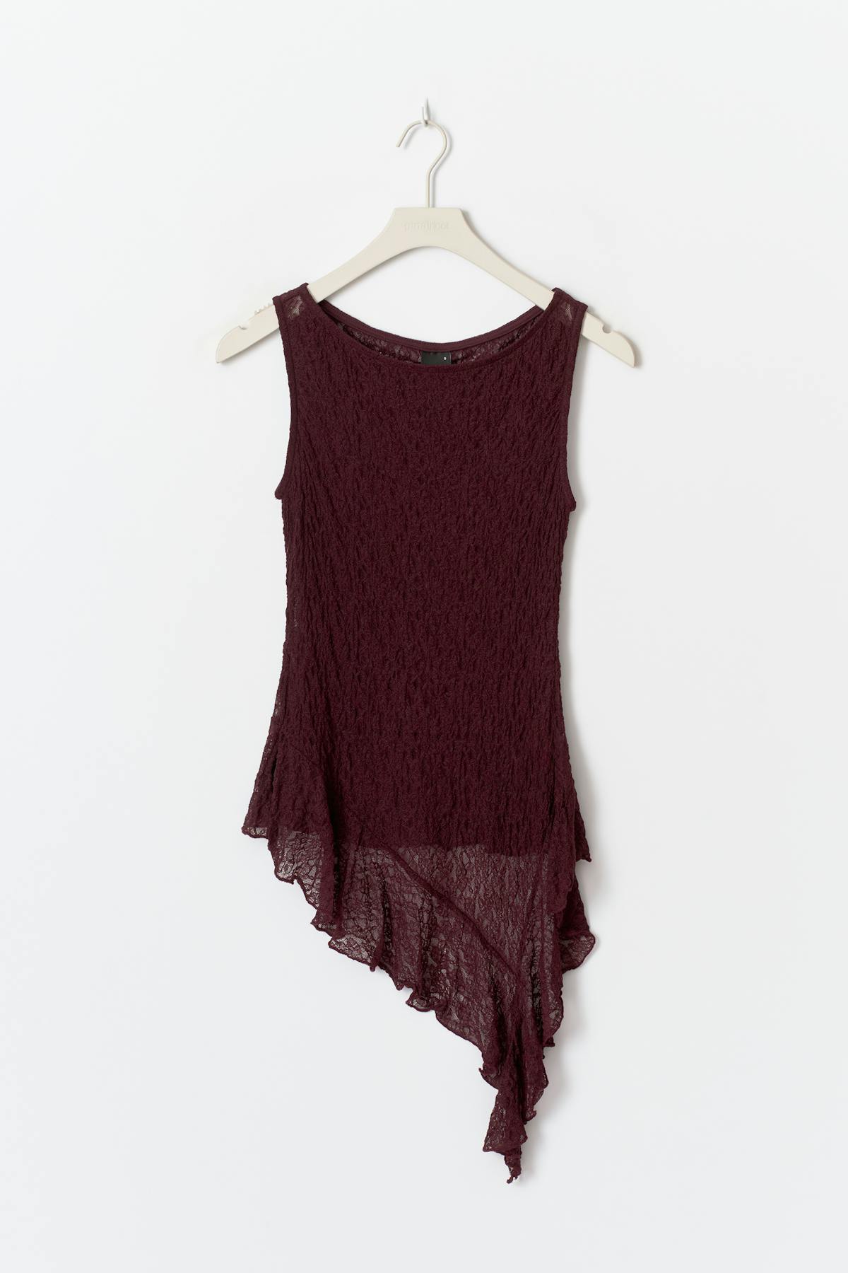 Asymmetric lace top