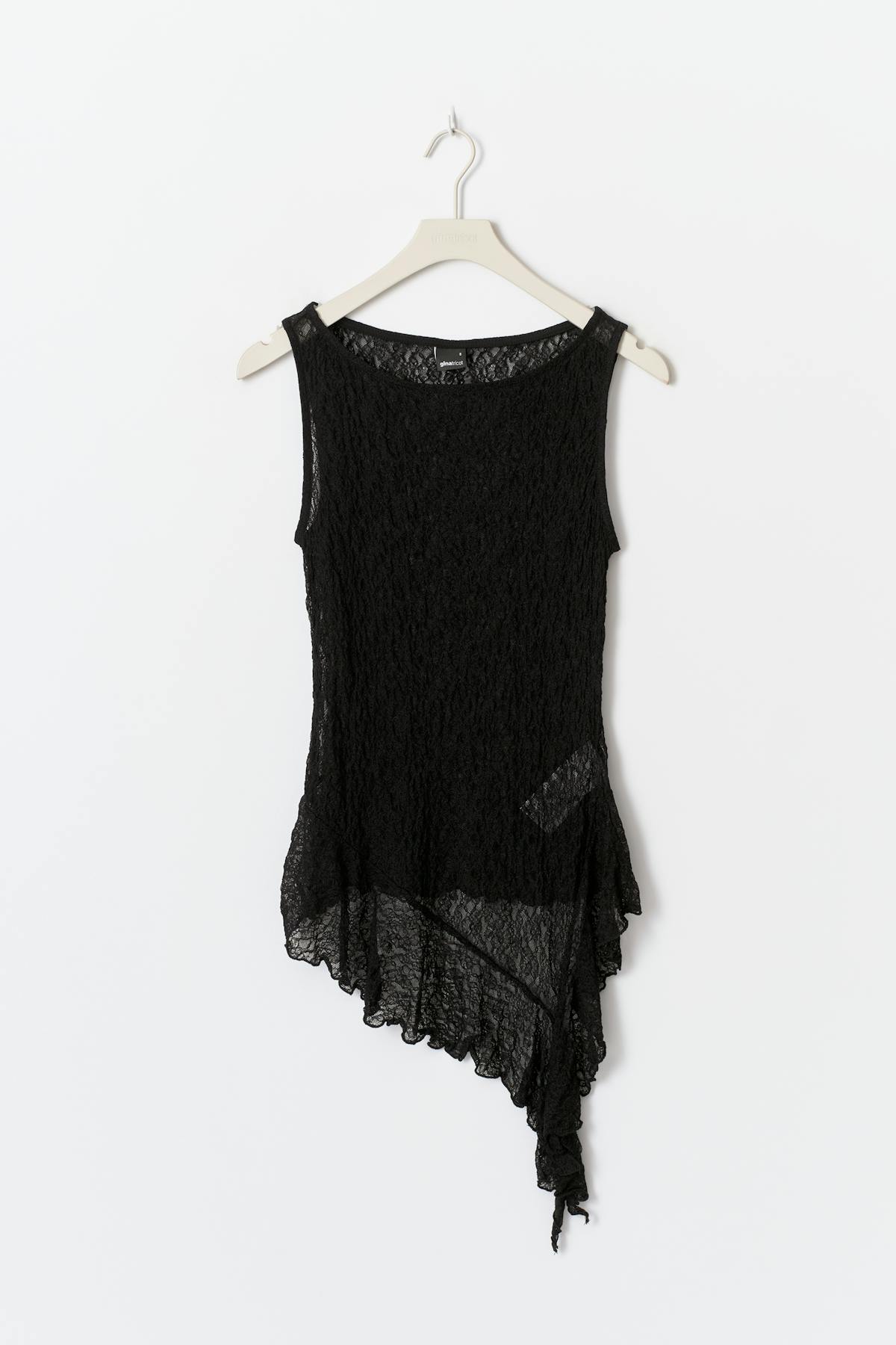 Asymmetric lace top
