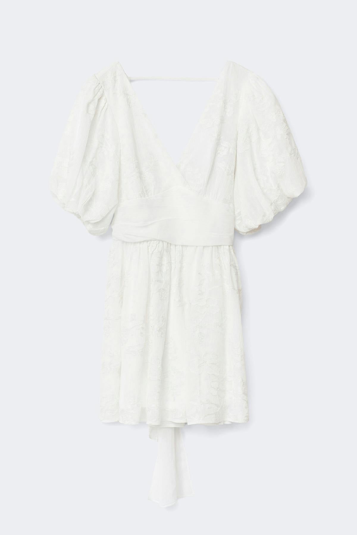 Embroidered mini dress