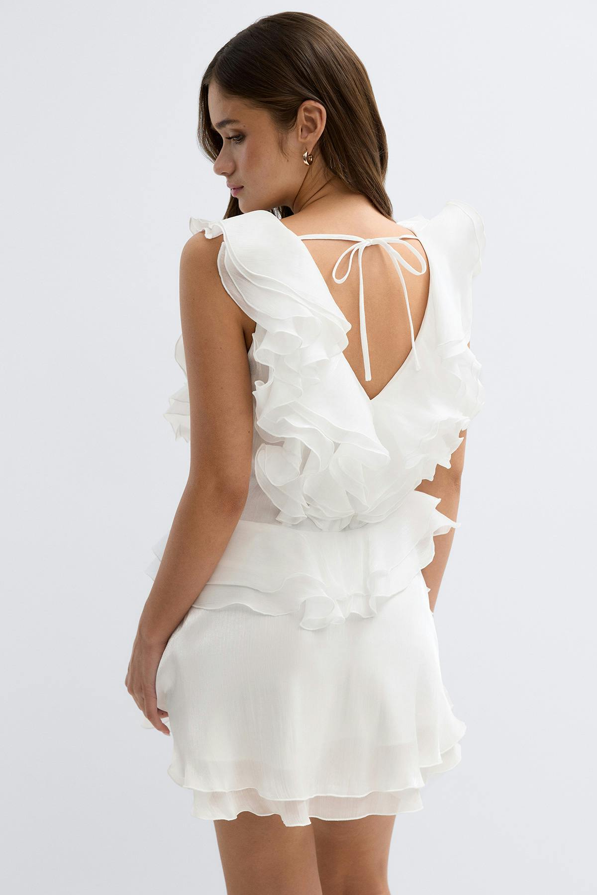 Frill mini dress