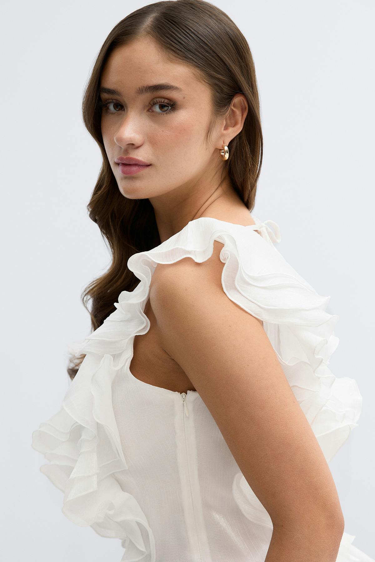 Frill mini dress