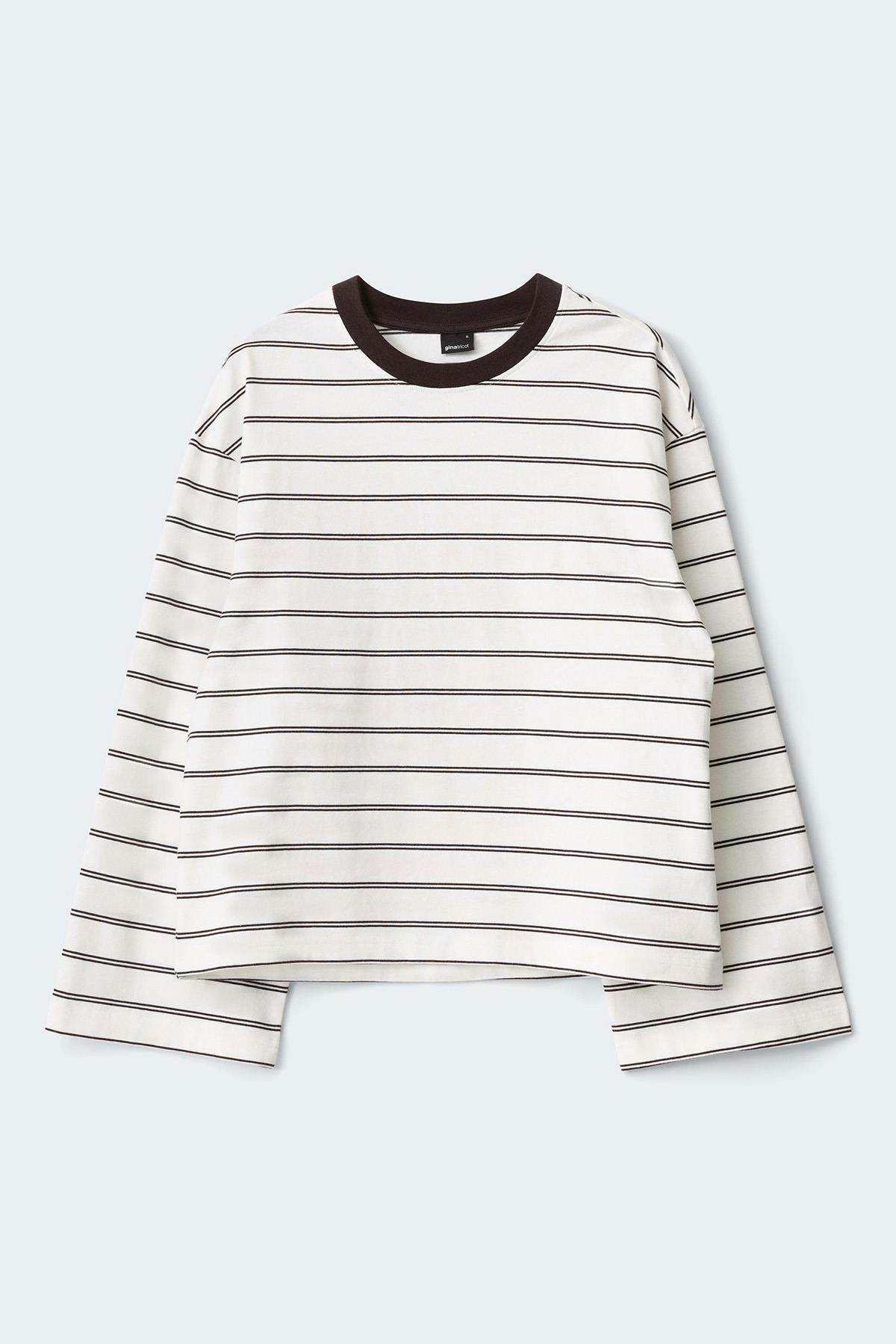 Stripe long sleeve tee