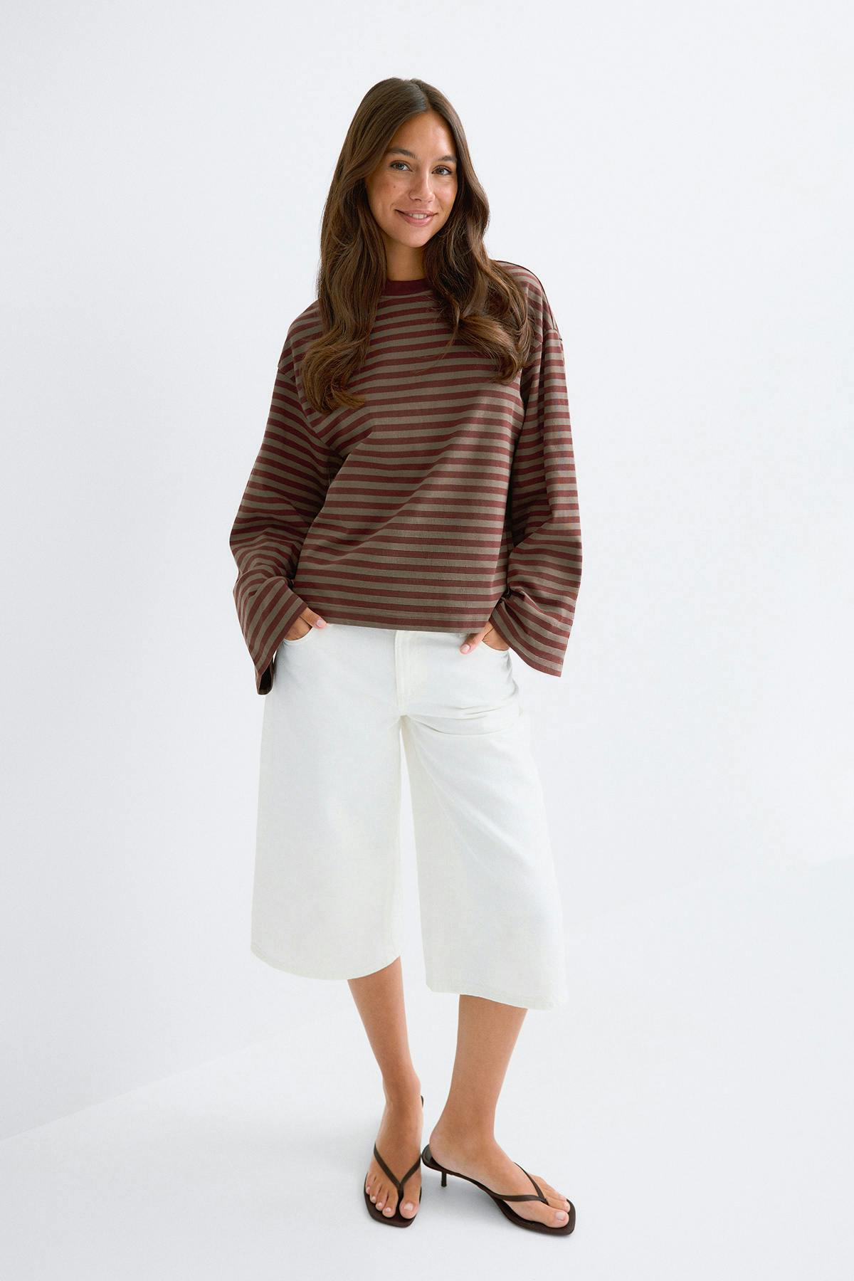 Stripe long sleeve tee