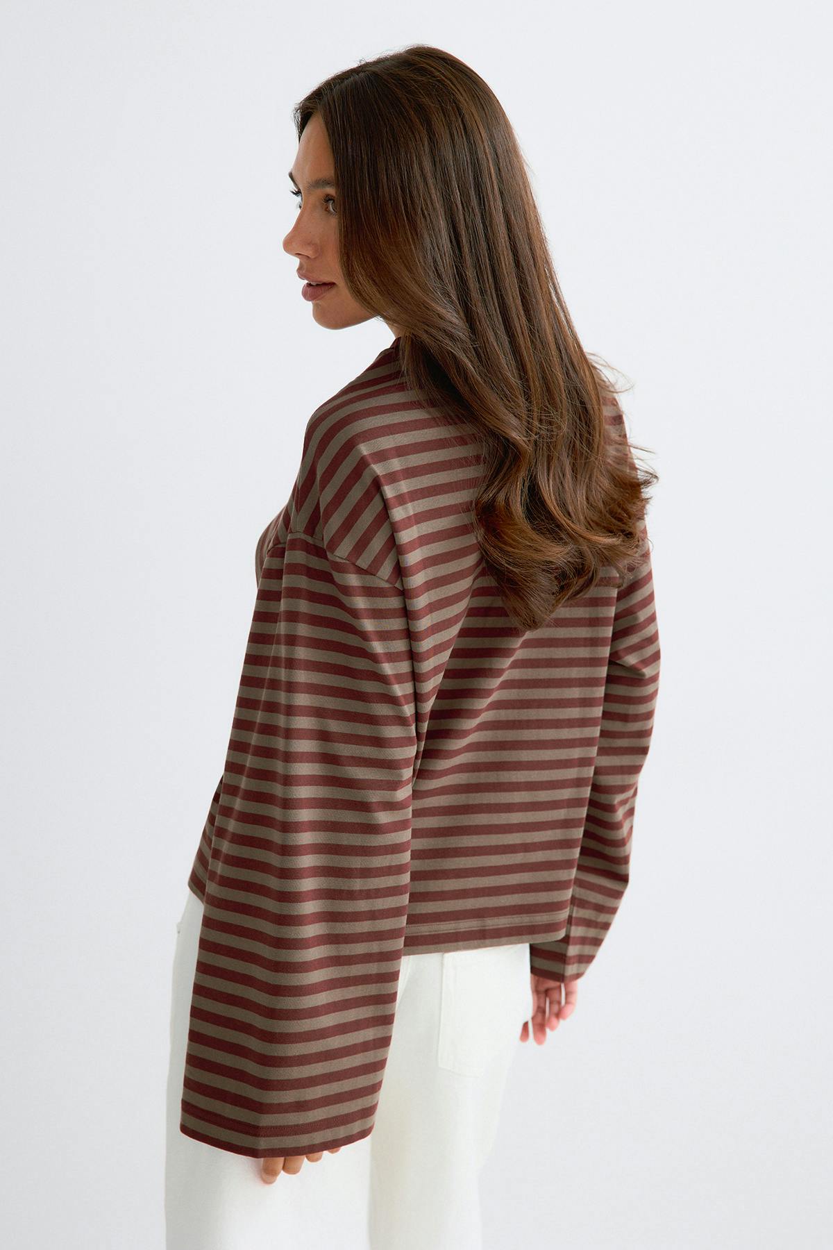Stripe long sleeve tee