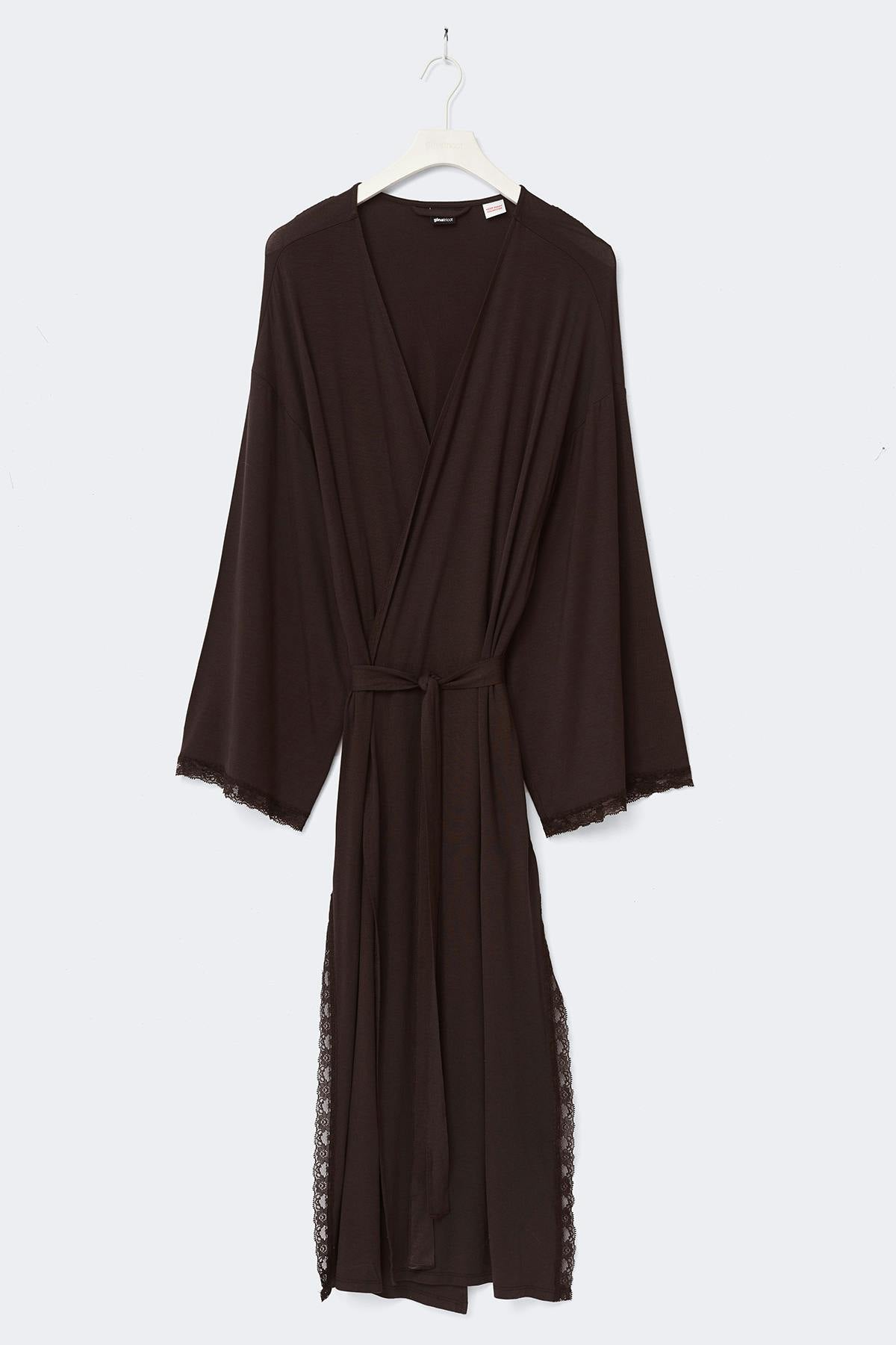 Soft lace loungewear robe