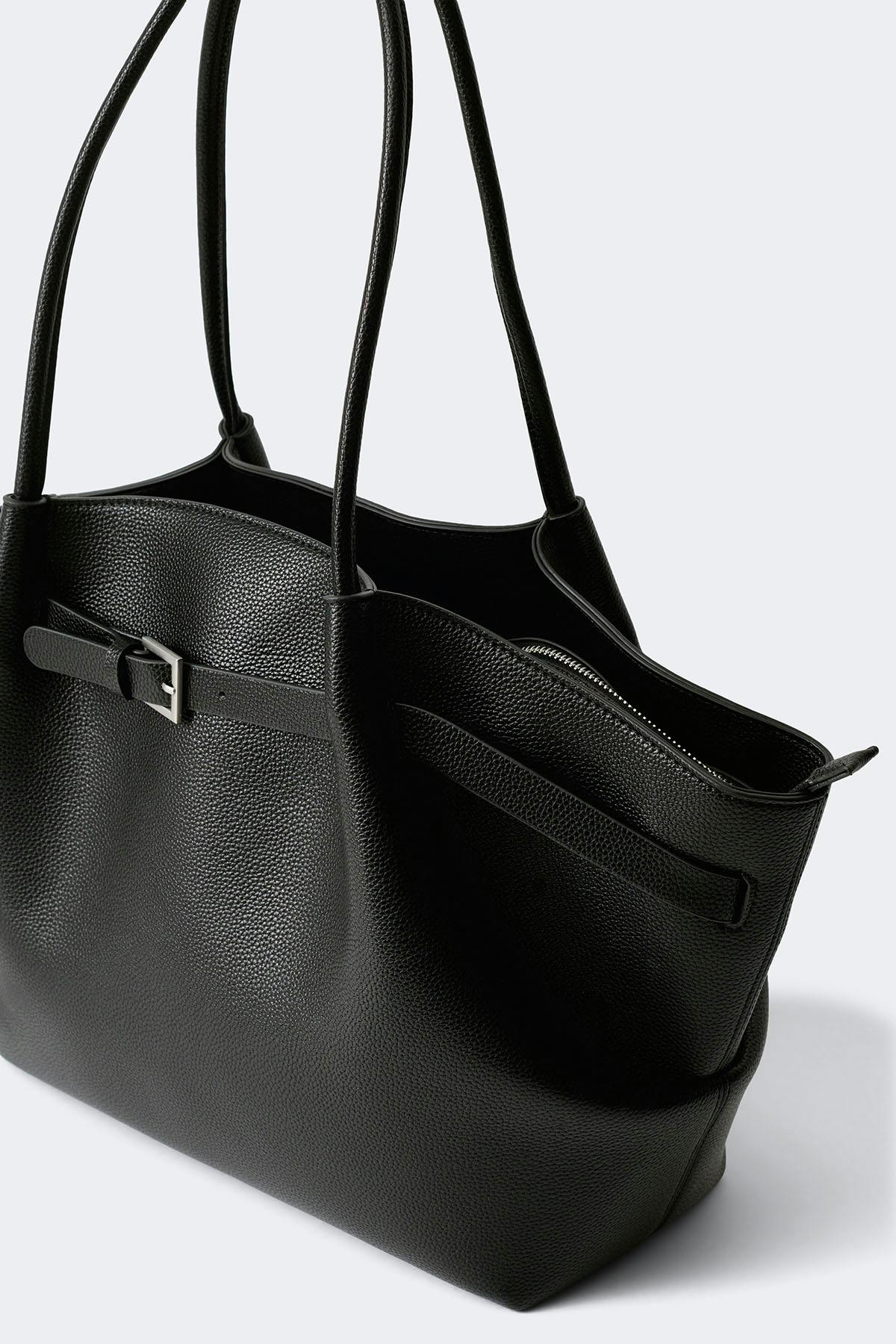 Large fold detail bag