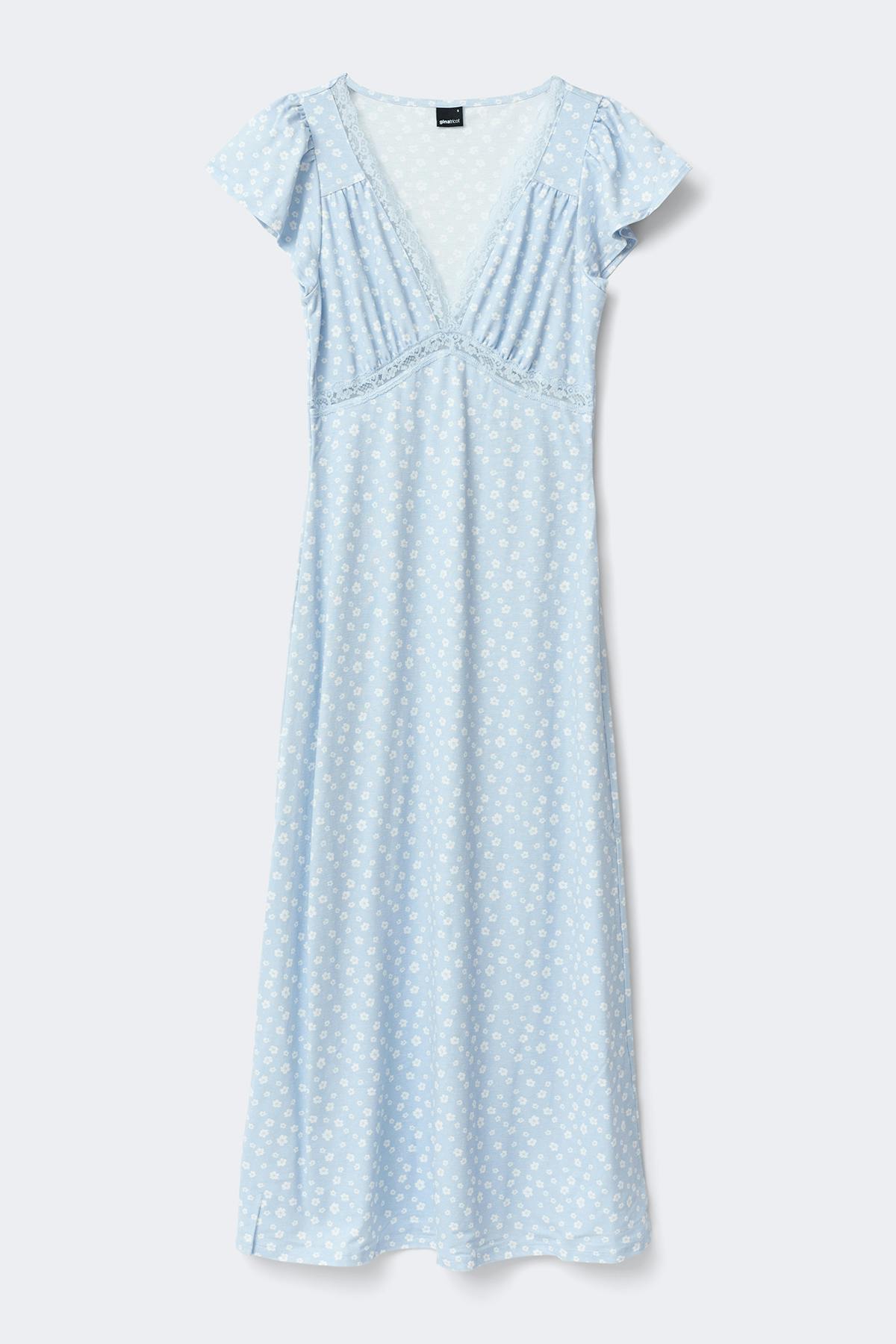 Lace detail midi dress