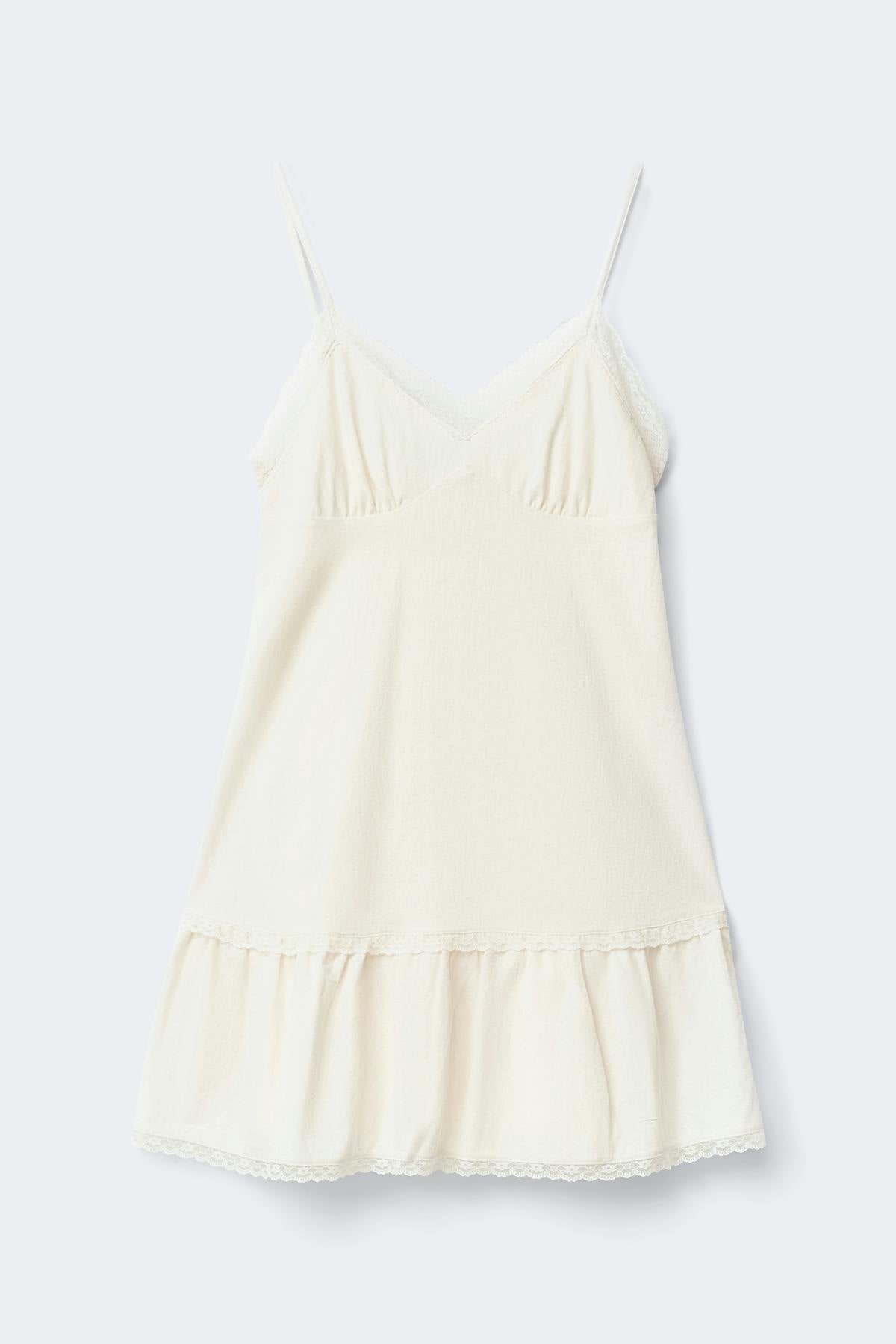 Lace detail strap dress