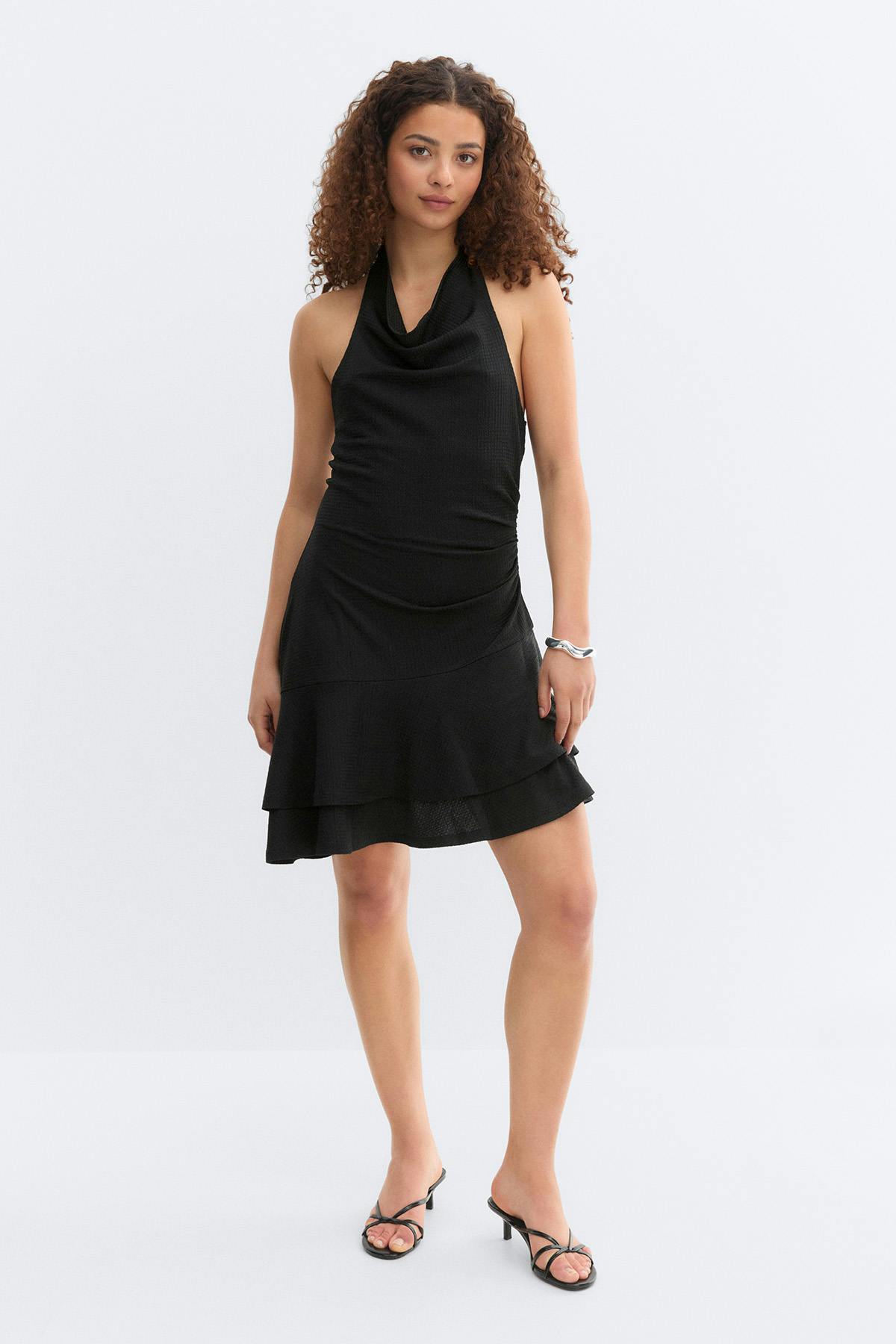 Halterneck mini dress