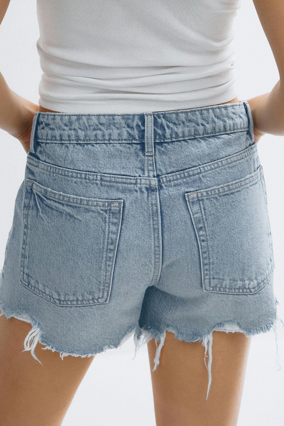 Blue crush denim shorts
