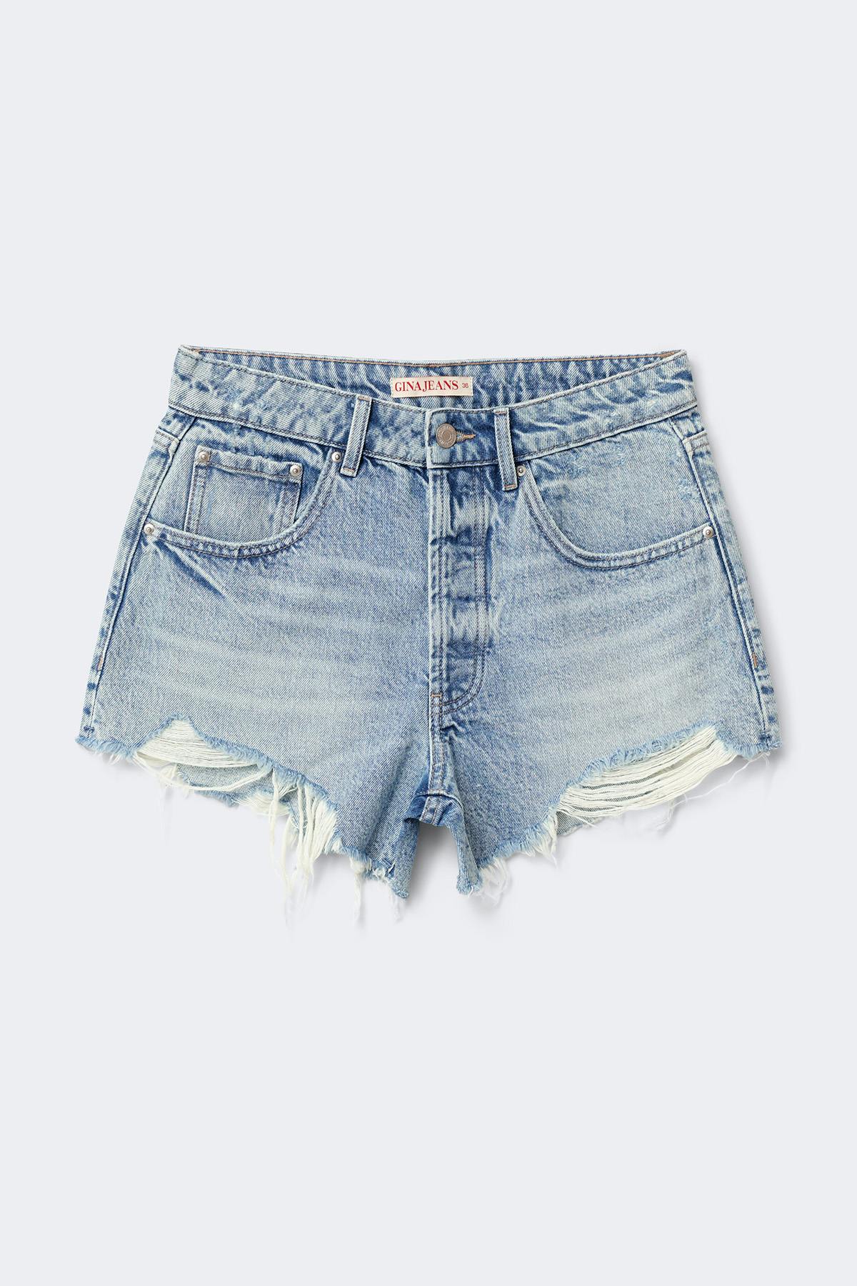 Blue crush denim shorts