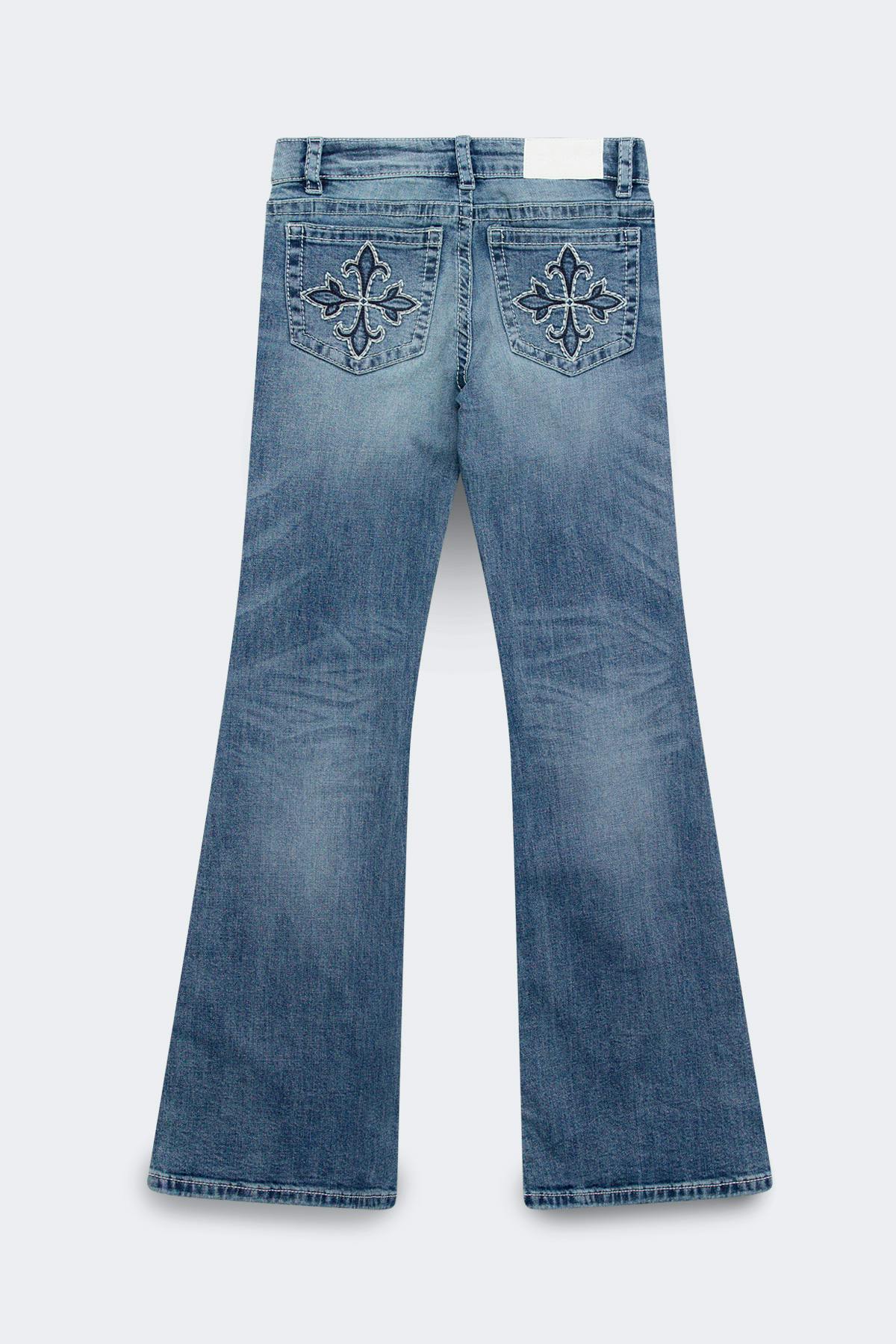 Glow rise flare jeans