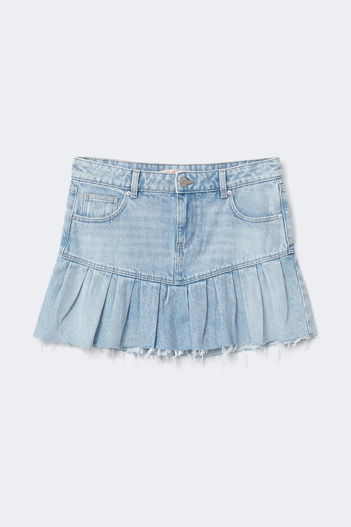 Ruffle babe denim skirt
