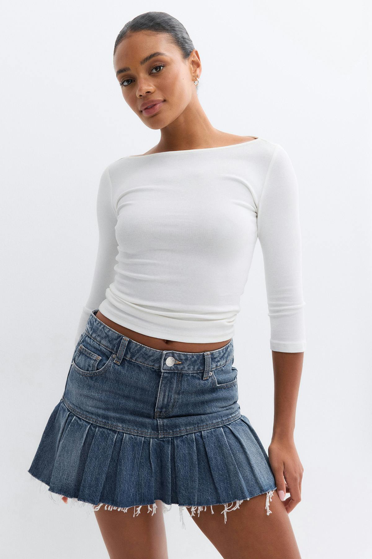 Ruffle babe denim skirt