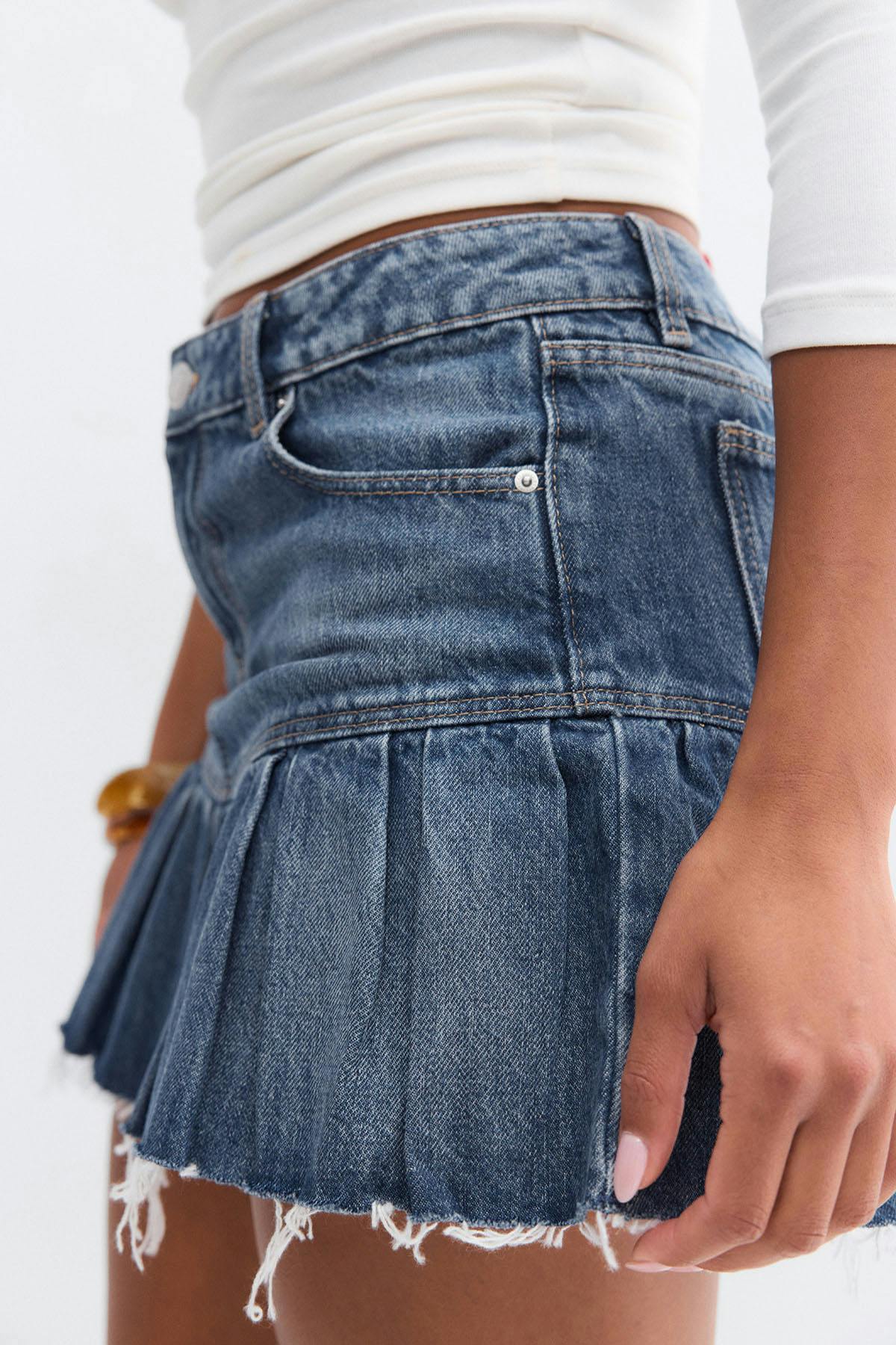 Ruffle babe denim skirt