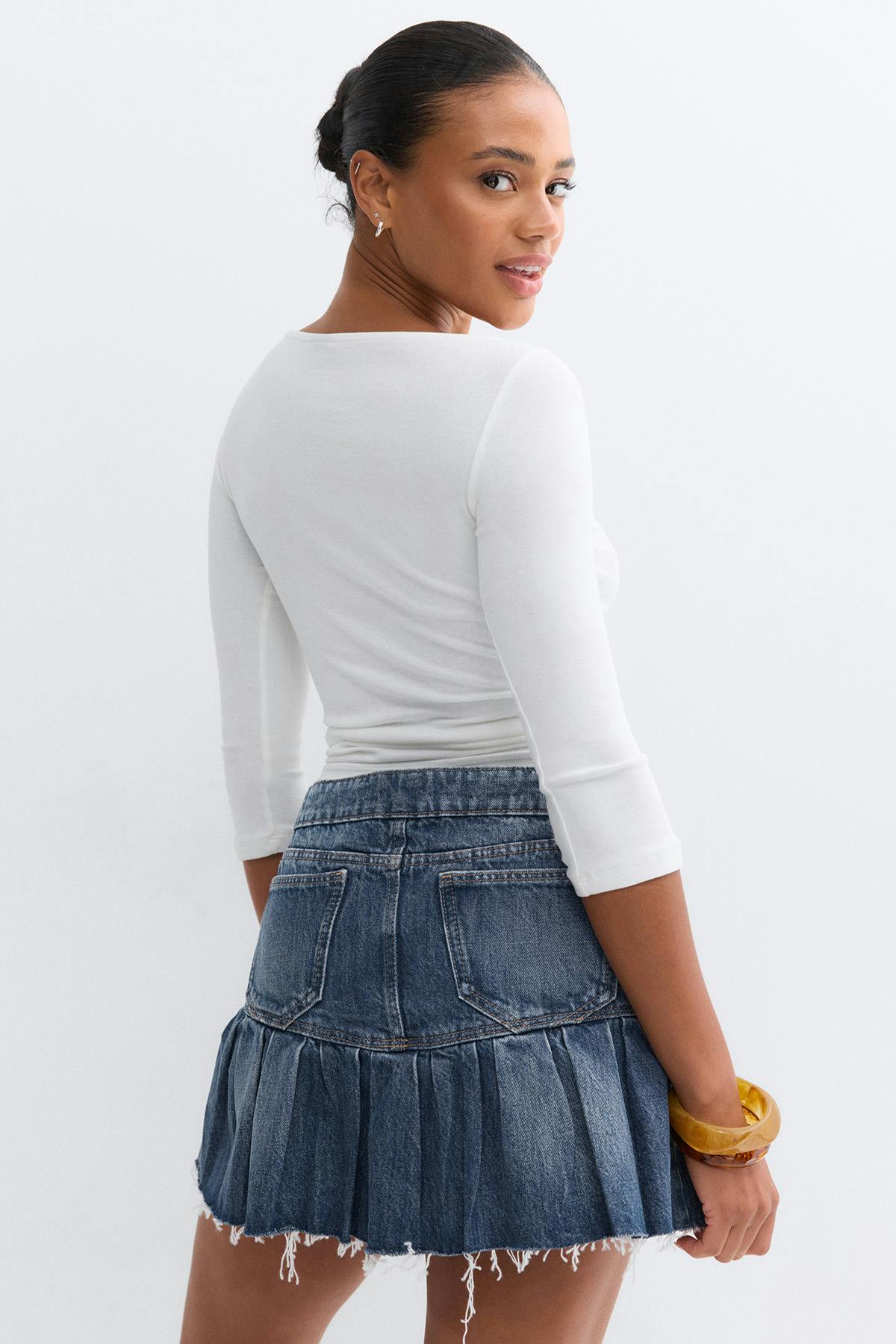 Ruffle babe denim skirt