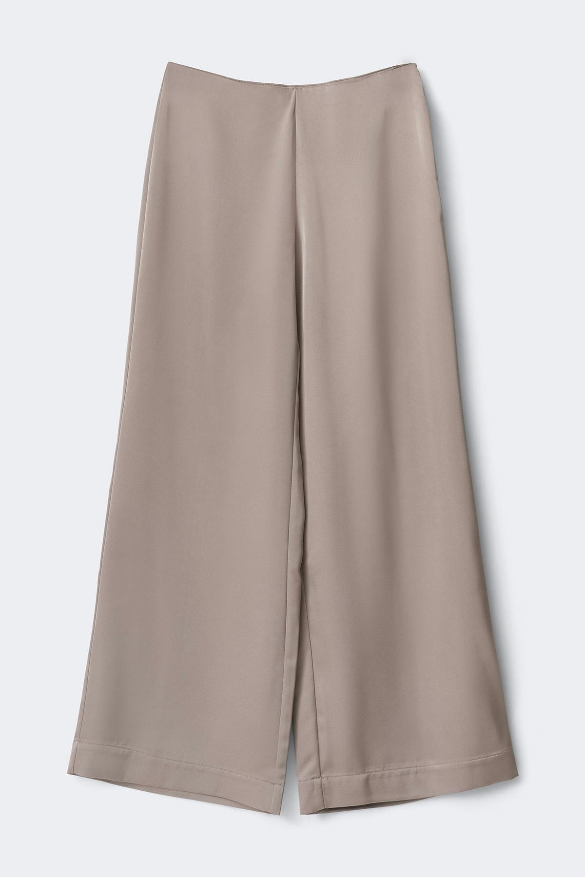 Glow straight satin trousers