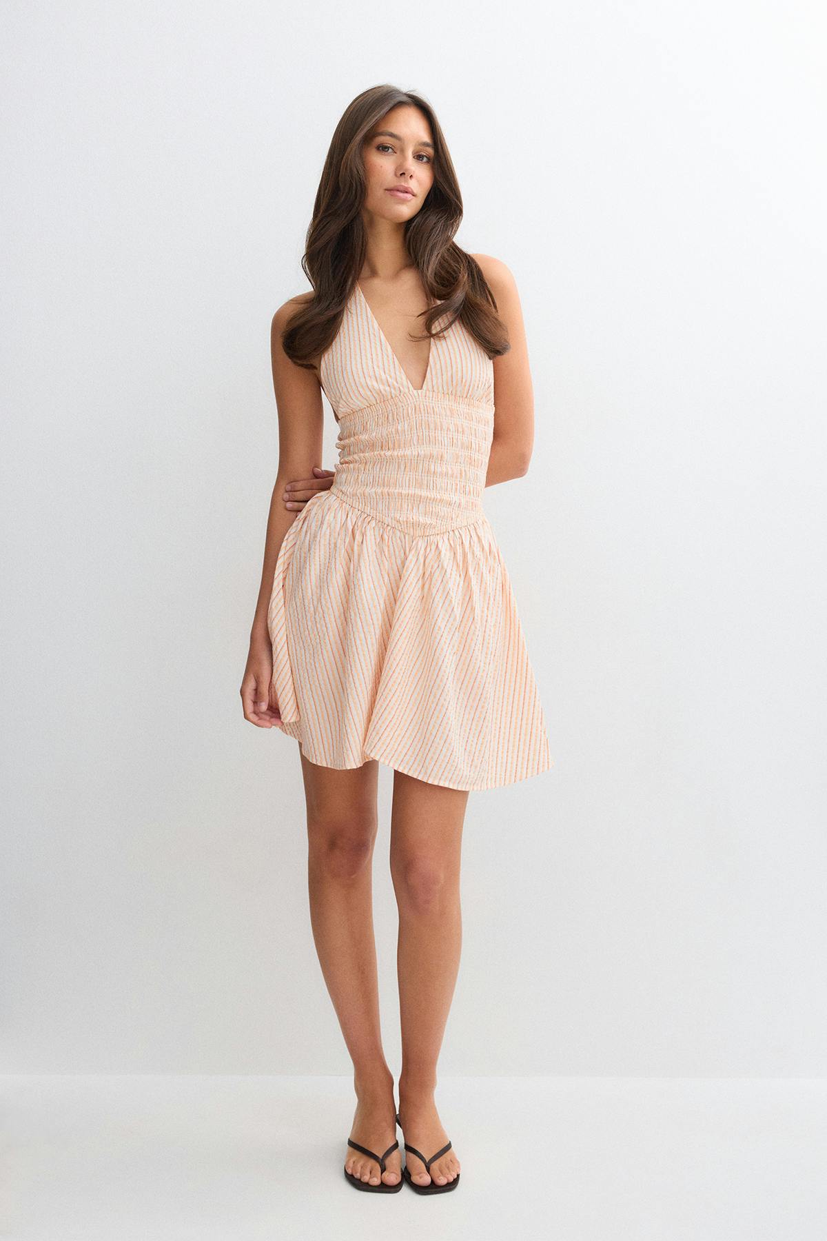 Seersucker mini dress