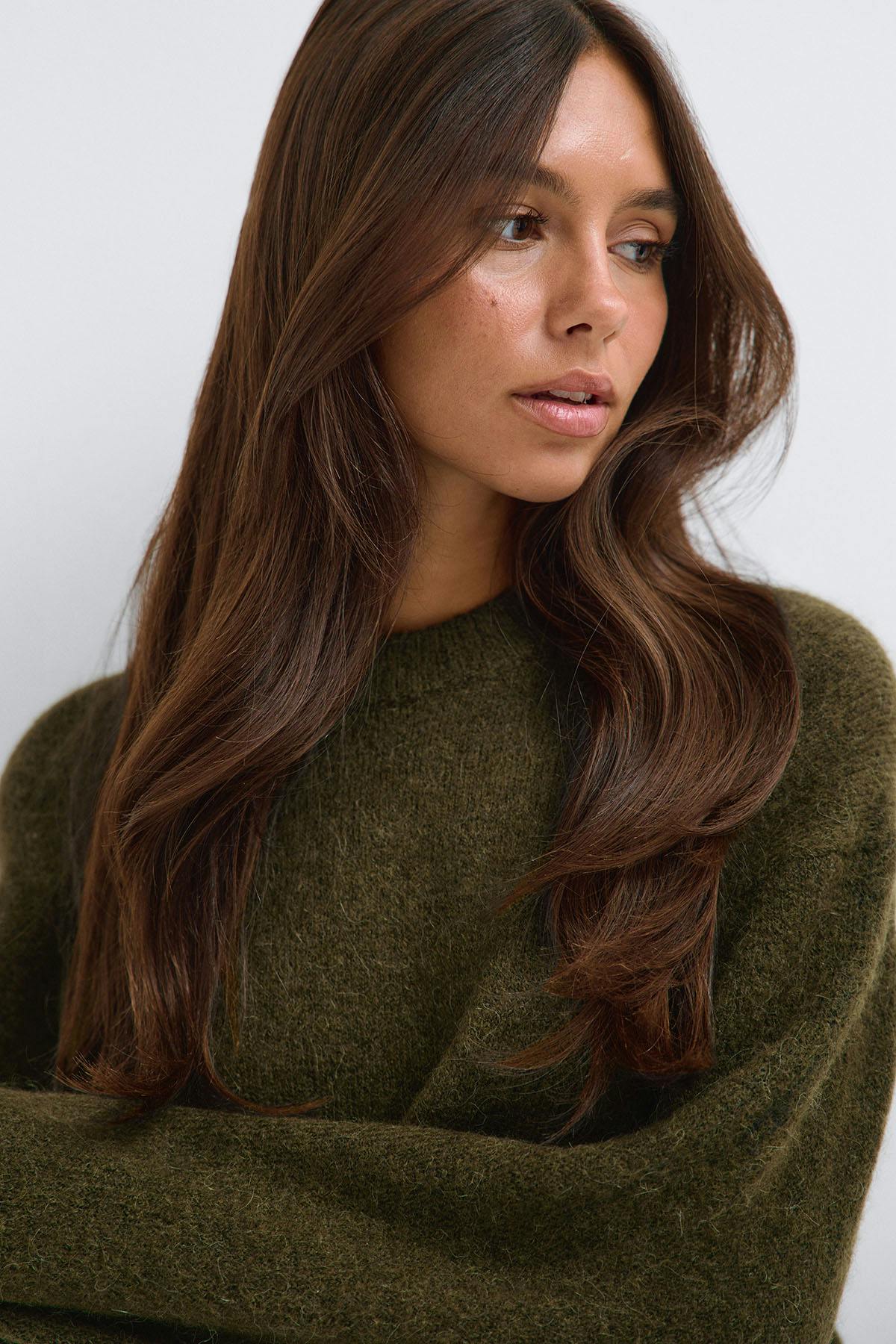 Crew neck knitted sweater
