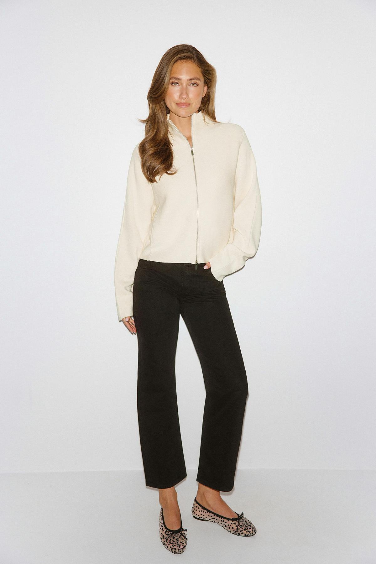Knitted zip jacket