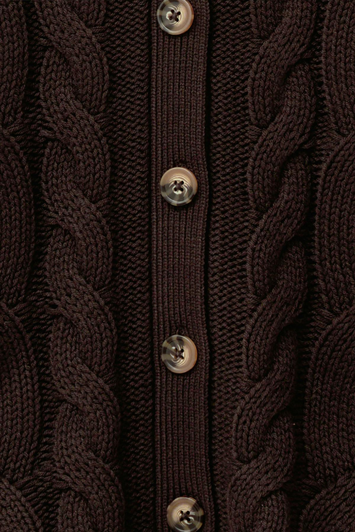 Chunky knitted cable cardigan