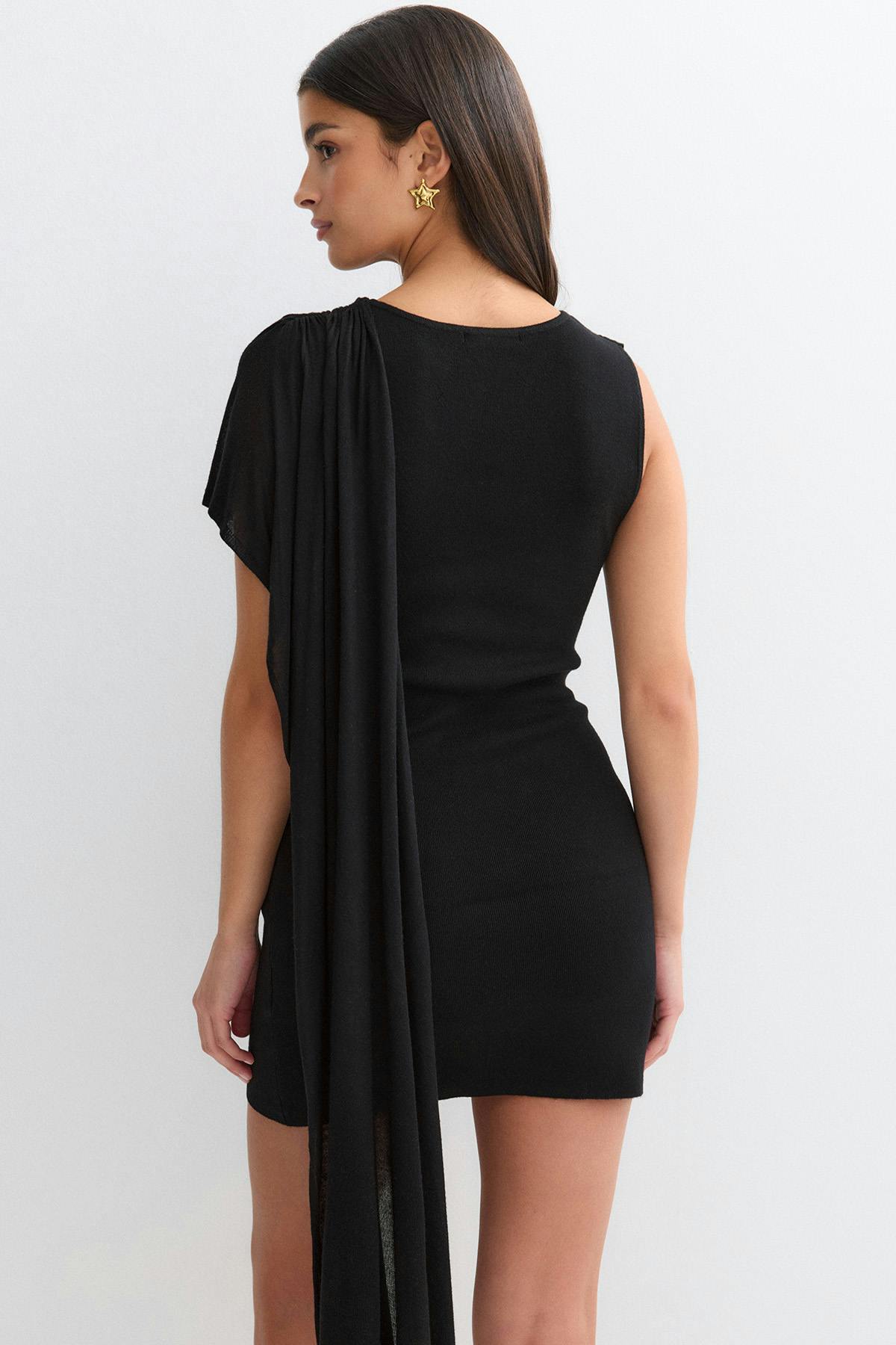 Knitted cape dress
