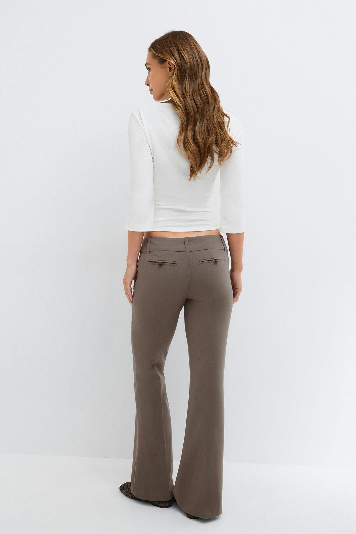 Sassy low bootcut trousers