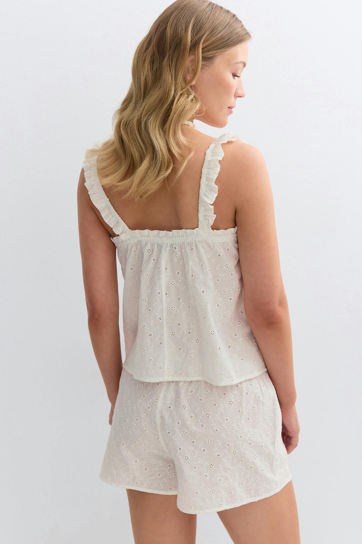 Broderie loungewear singlet